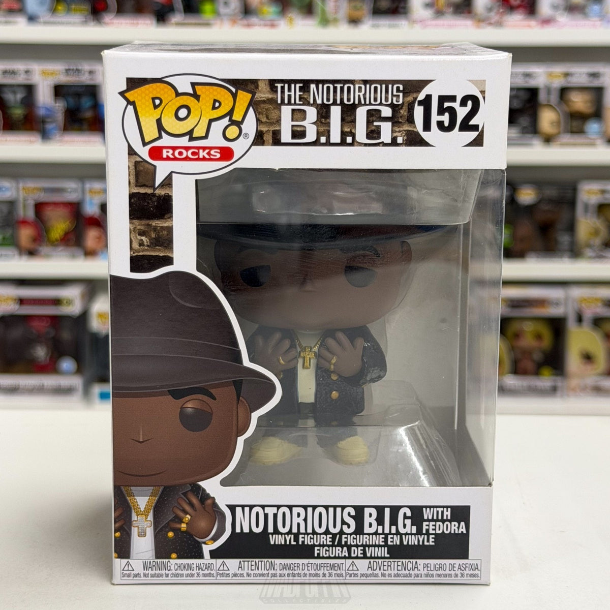 Funko Pop Rocks Notorious B.I.G. w/Fedora 152 Music Rap Hip Hop NYC Vinyl Figure