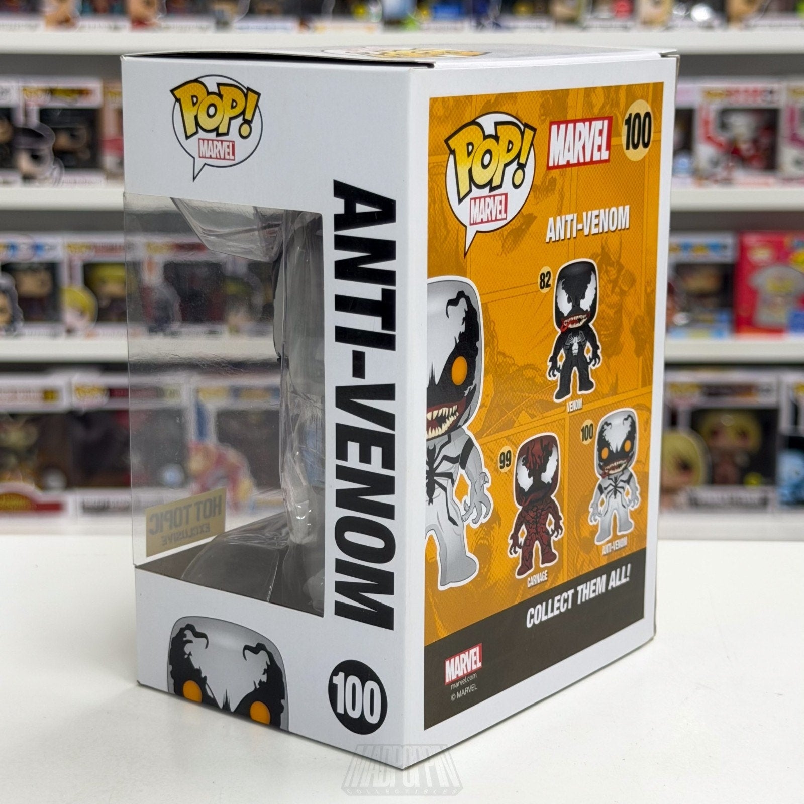 Funko Pop Marvel Anti-Venom Hot Topic 100 Symbiote Spider-Man Toy Vinyl Figure
