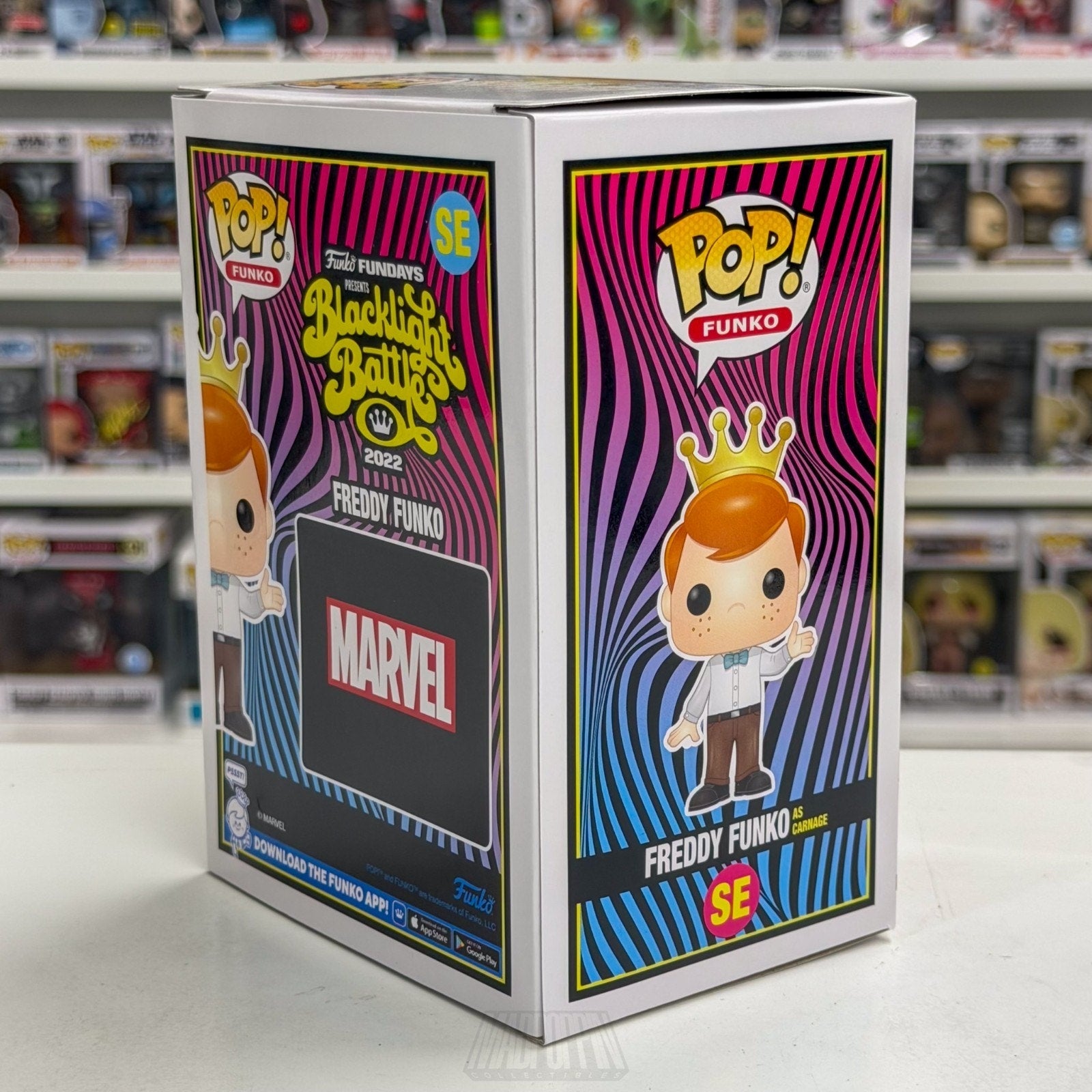 Funko Pop Fundays Blacklight Battle Carnage SE Marvel Symbiote Toy Vinyl Figure