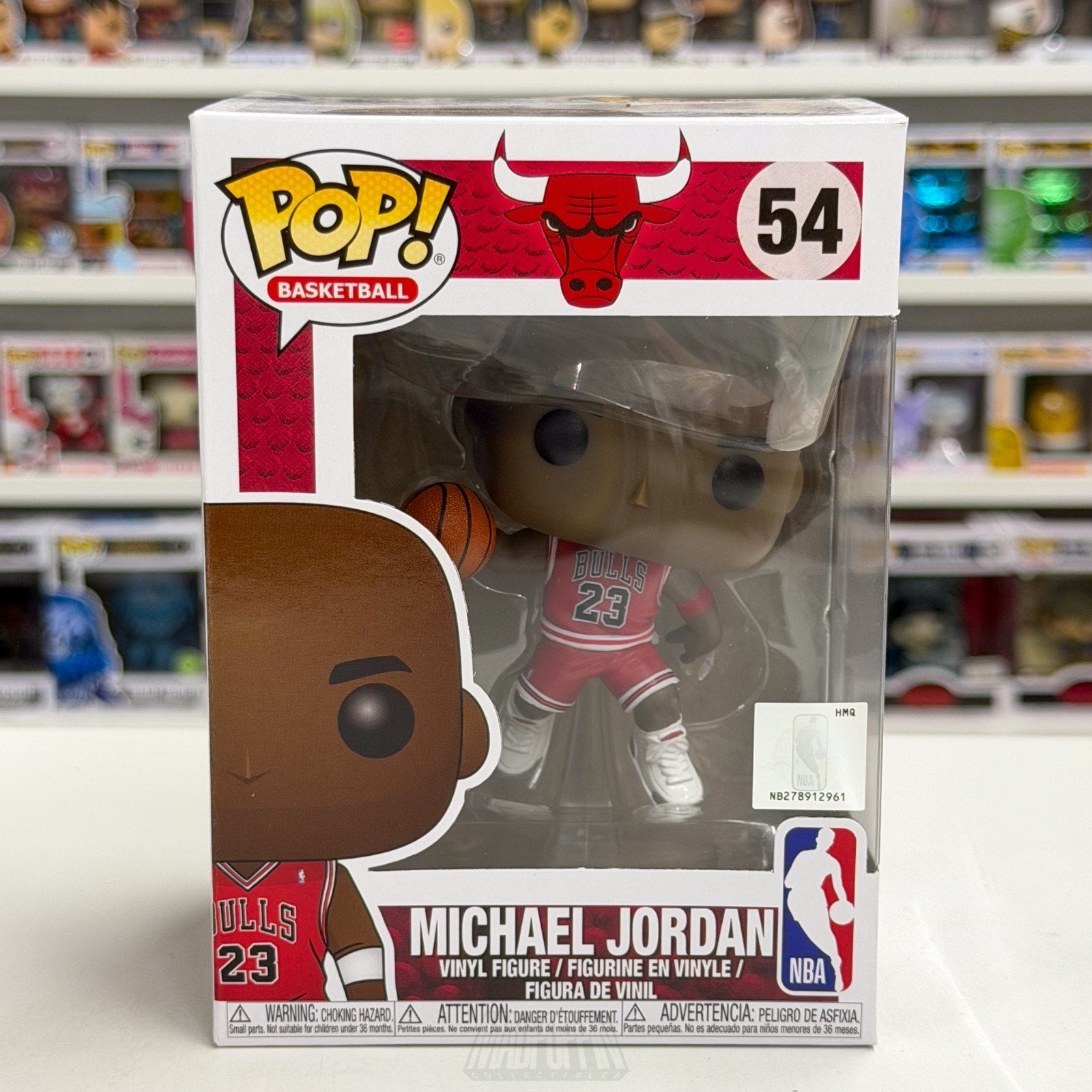 Funko Pop NBA Basketball Chicago Bulls Michael Jordan Slm Dunk 54 Vinyl Figure