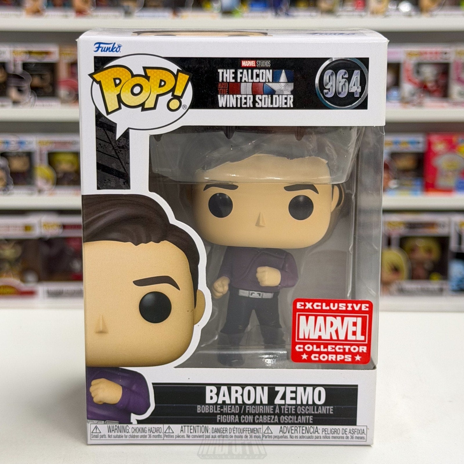 Funko Pop Marvel Collector Corps Baron Zemo Dancing 964 Mastermind Vinyl Figure
