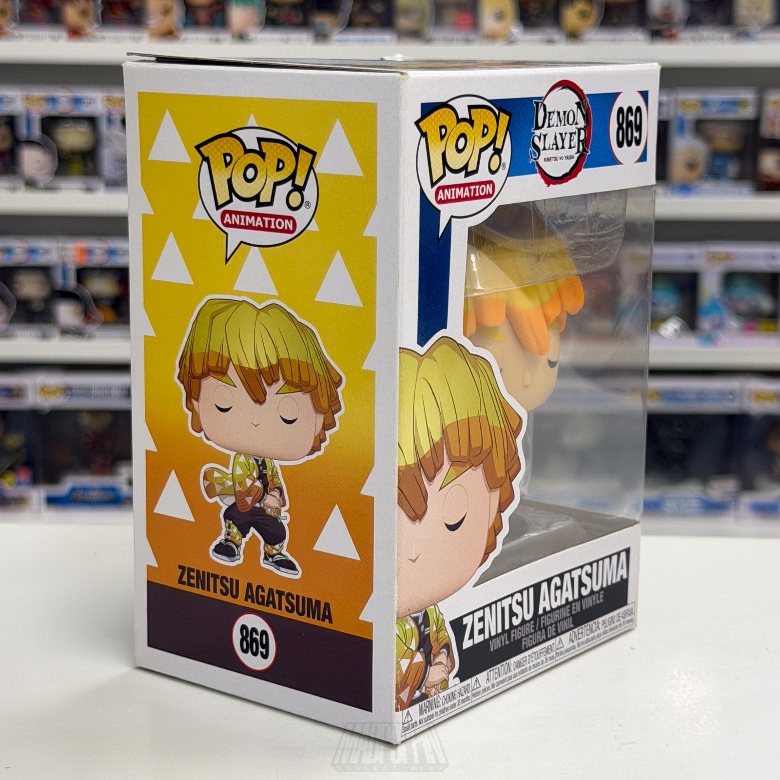 Funko Pop Anime Demon Slayer Zenitsu Agatsuma 869 Japan Manga Toy Vinyl Figure