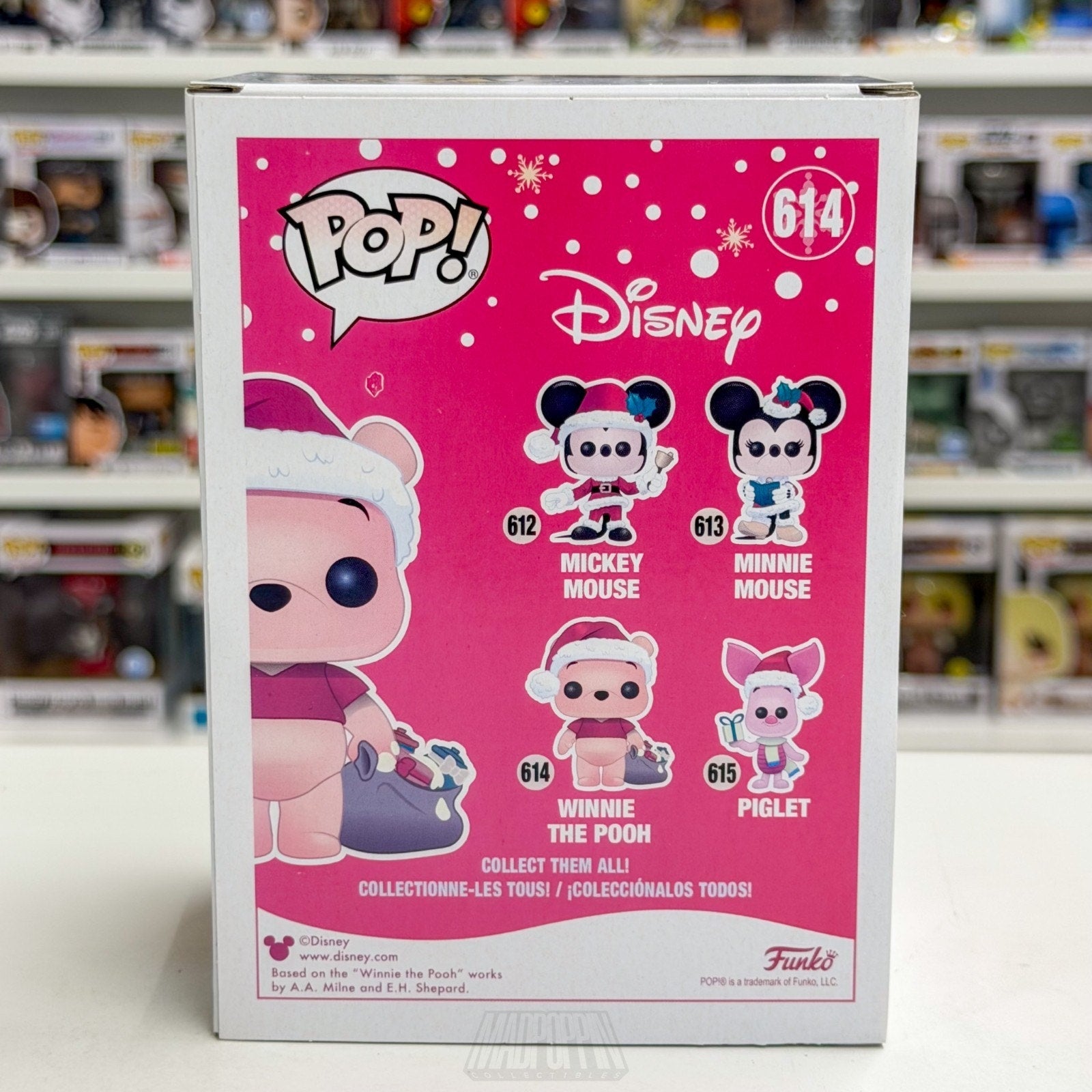 Funko Pop Disney Winnie the Pooh Santa Diamond Hot Topic 614 Bear Vinyl Figure
