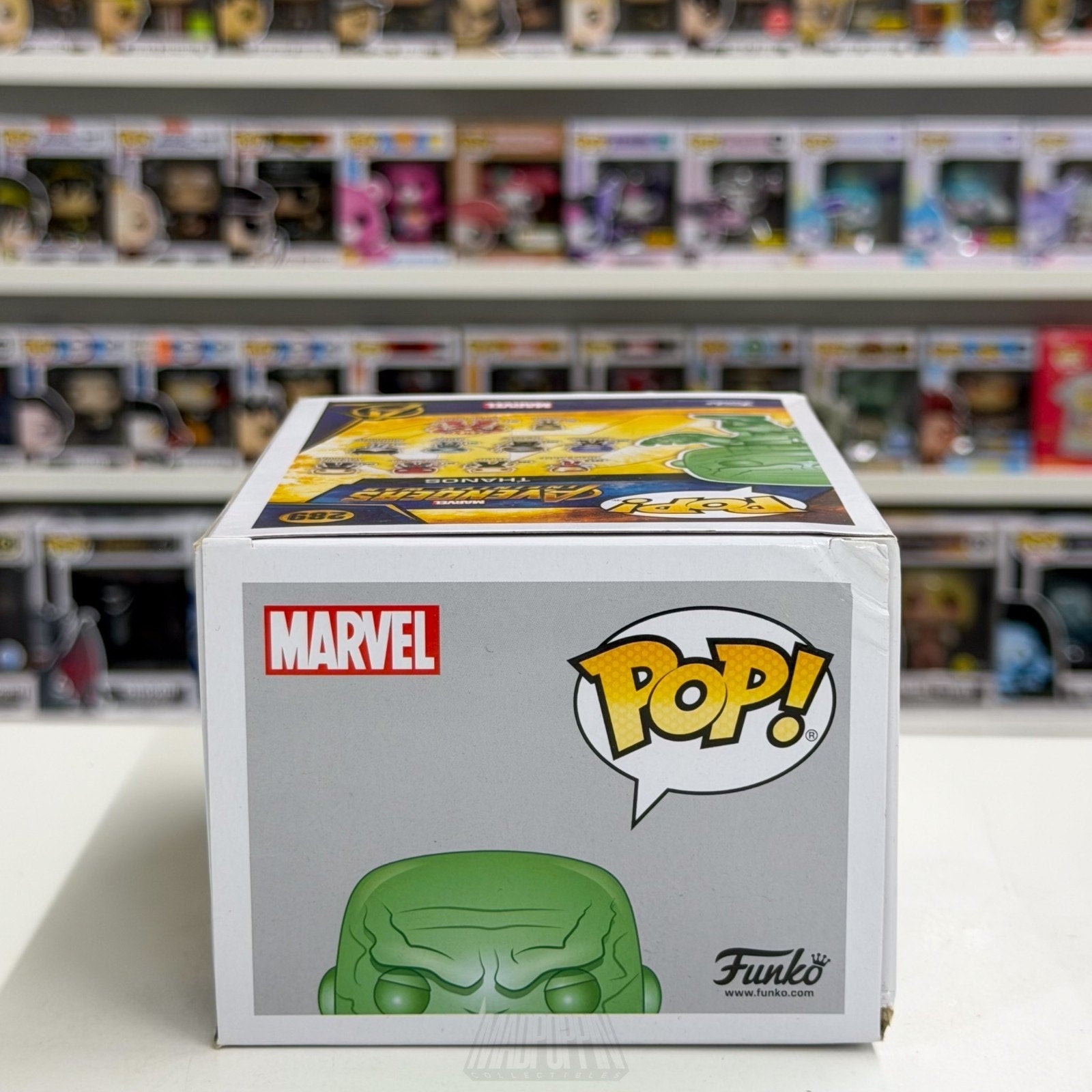 Funko Pop Marvel Avengers Infinity War Thanos Walmart Green Chrome 289 Figure