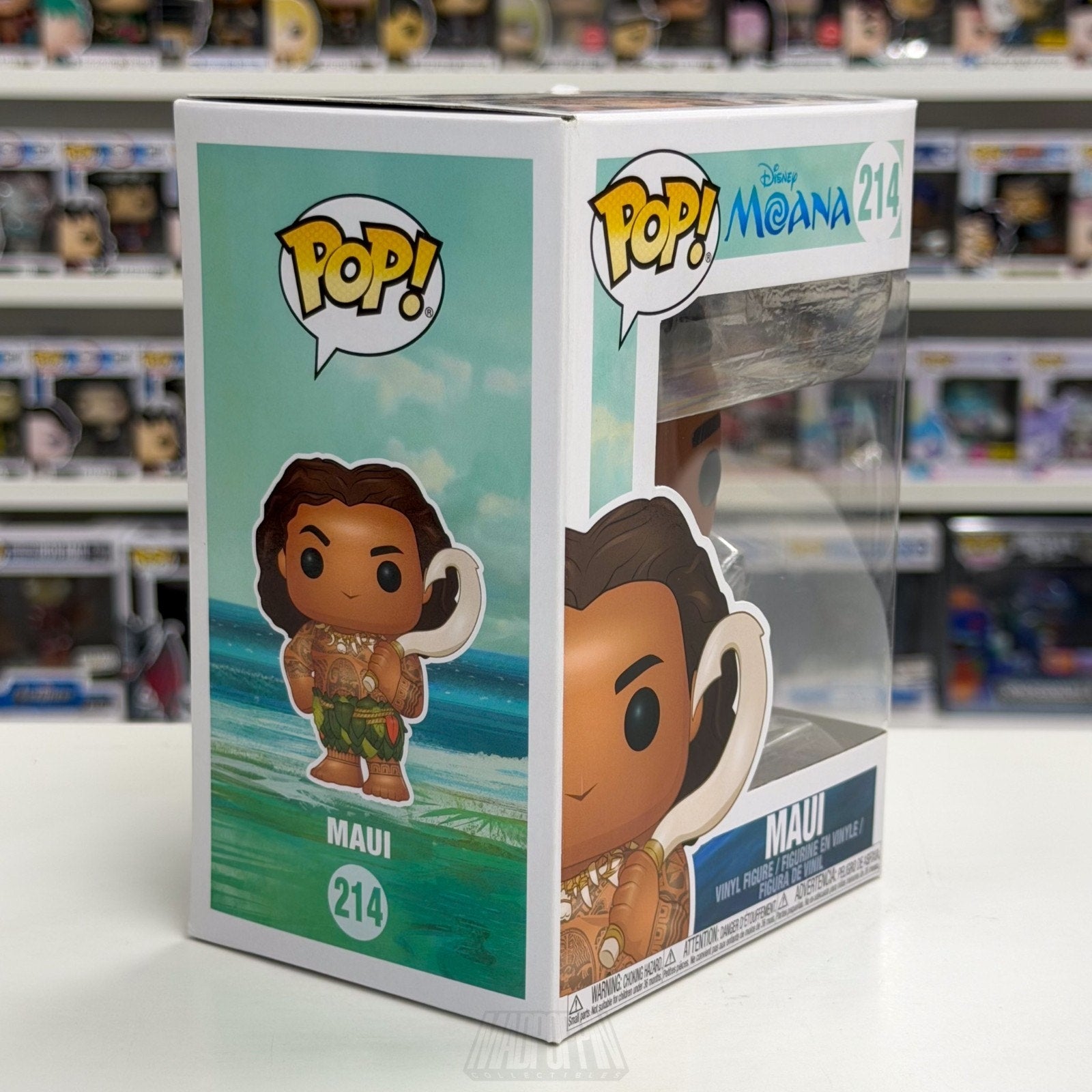Funko Pop Disney Moana Maui w/Hook 214 Rock Polynesian Demigod Toy Vinyl Figure