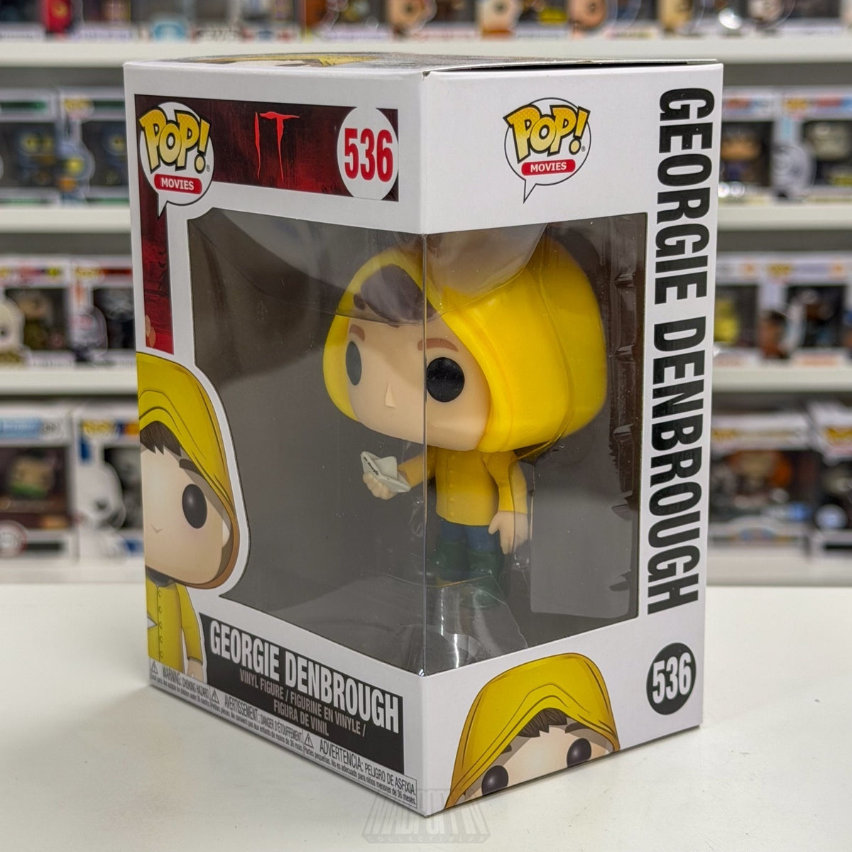 Funko Pop Movies IT Georgie Denbrough 536 Pennywise Clown Horror Vinyl Figure