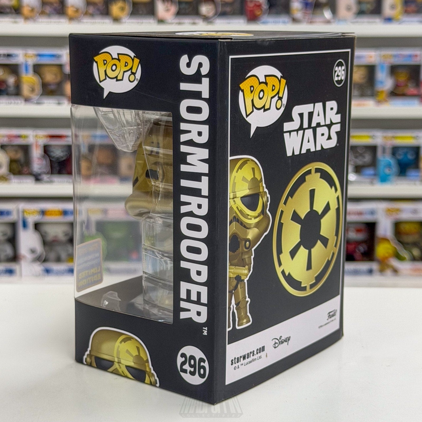 Funko Pop Star Wars Stormtrooper Gold WonderCon 296 Galactic Empire Vinyl Figure