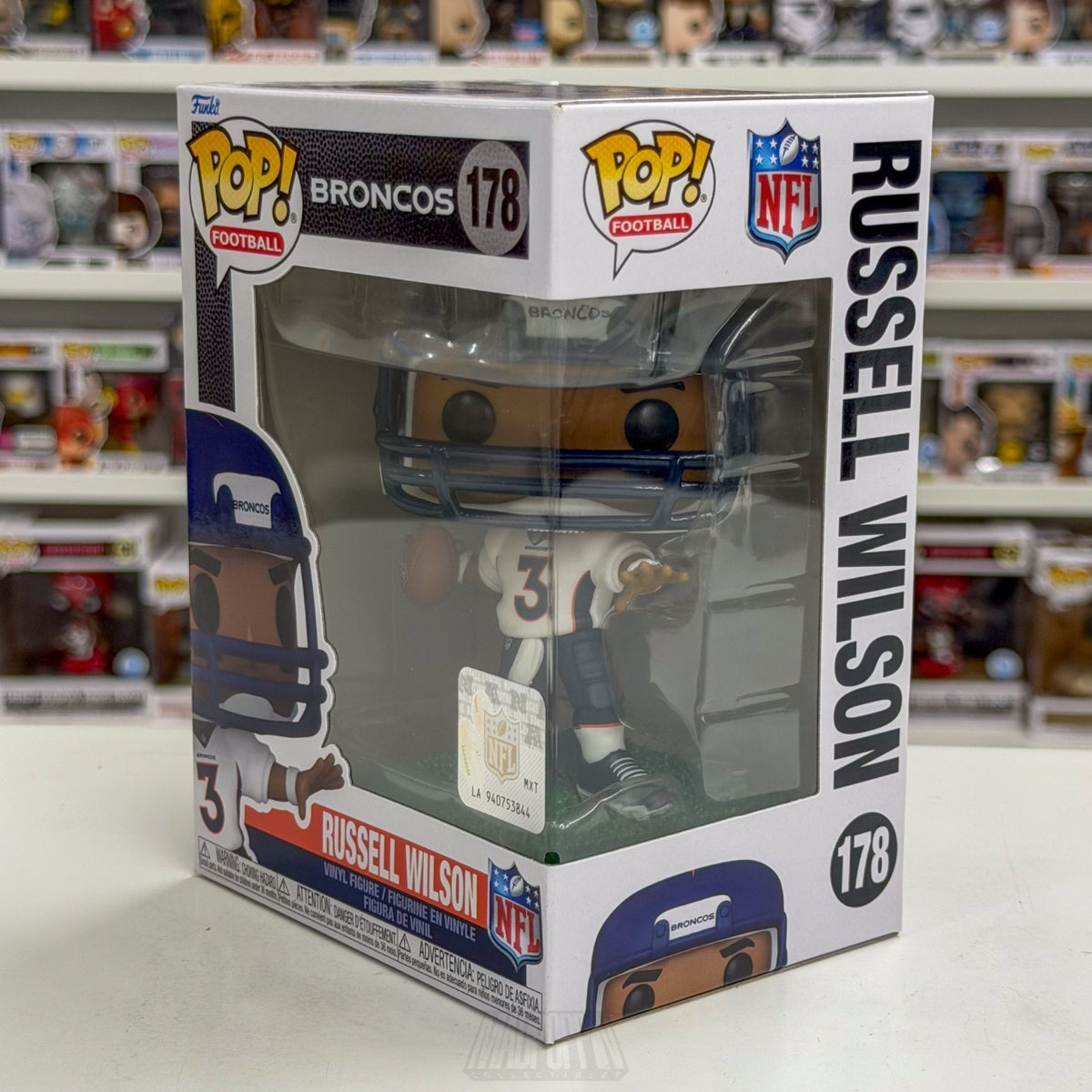 Funko Pop NFL Football Denver Broncos Russell Wilson 178 Quarterback Toy Figure