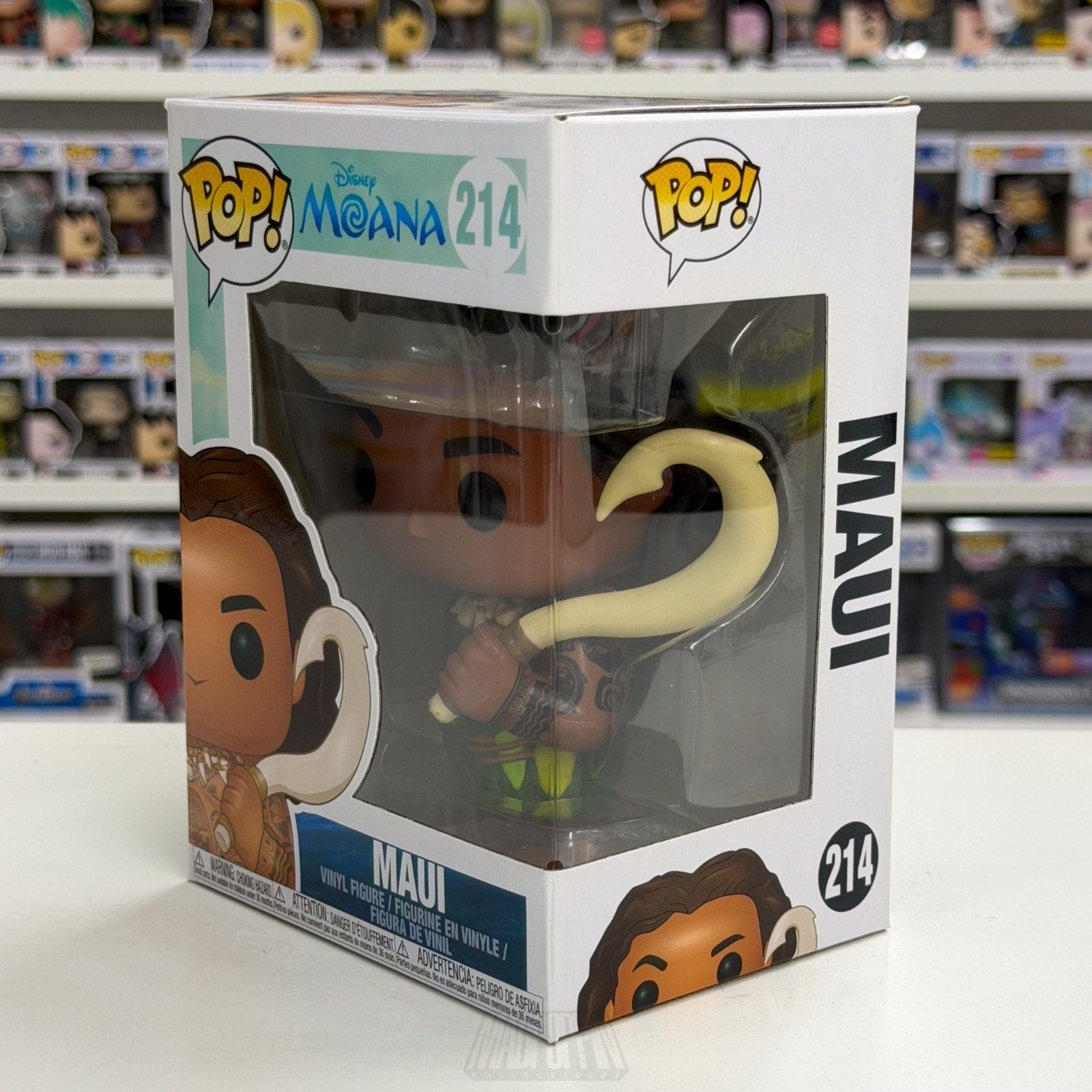 Funko Pop Disney Moana Maui w/Hook 214 Rock Polynesian Demigod Toy Vinyl Figure