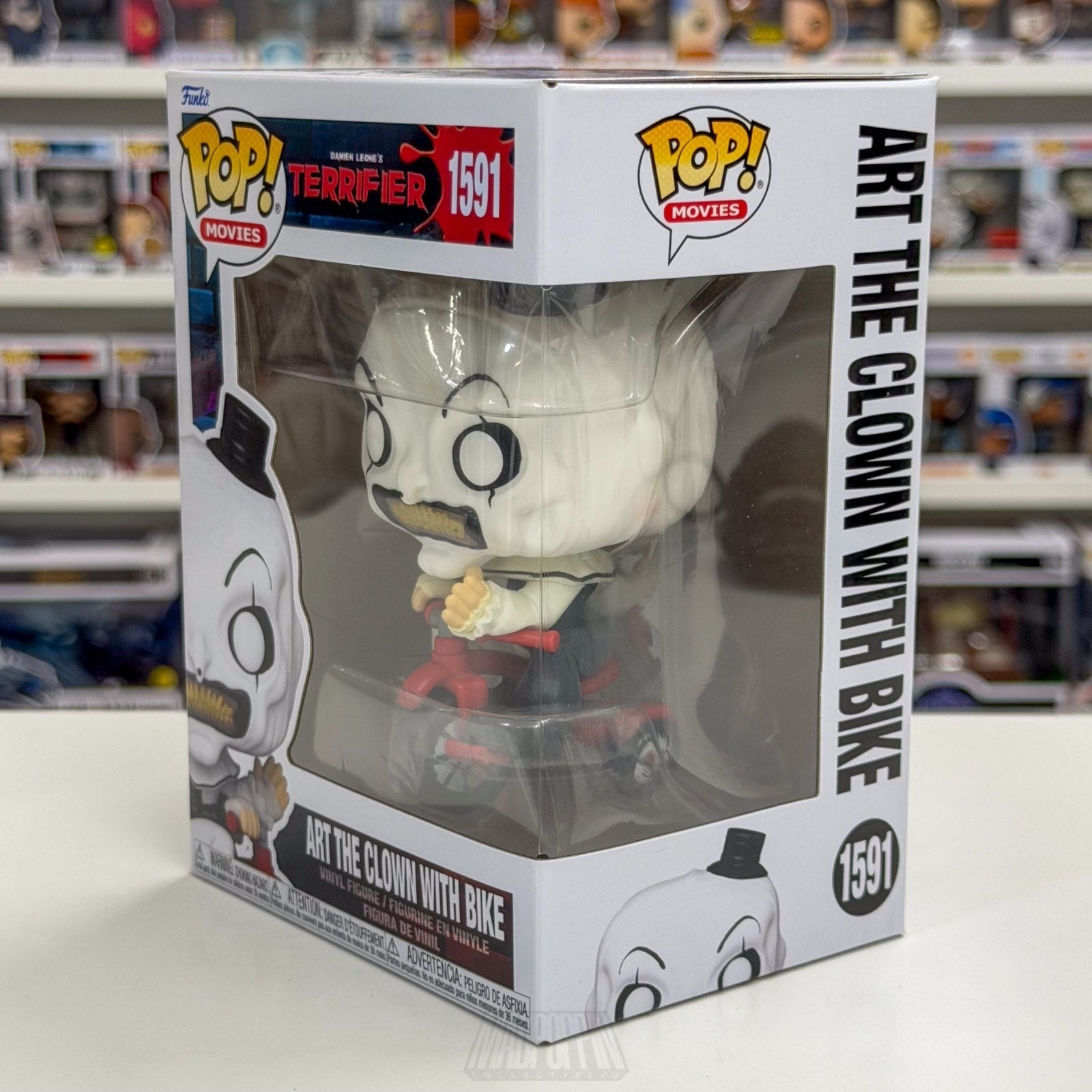 Funko Pop Movies Terrfier Art the Clown w/Bike 1591 Horror Gore Toy Vinyl Figure