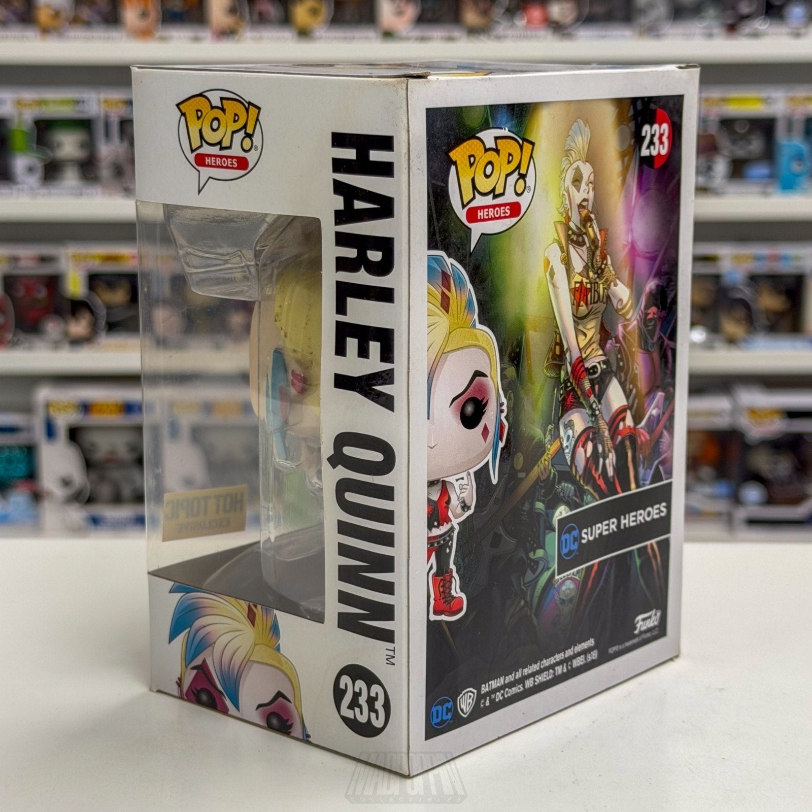 Funko Pop DC Super Heroes Harley Quinn Skullbags Hot Topic 233 Toy Vinyl Figure