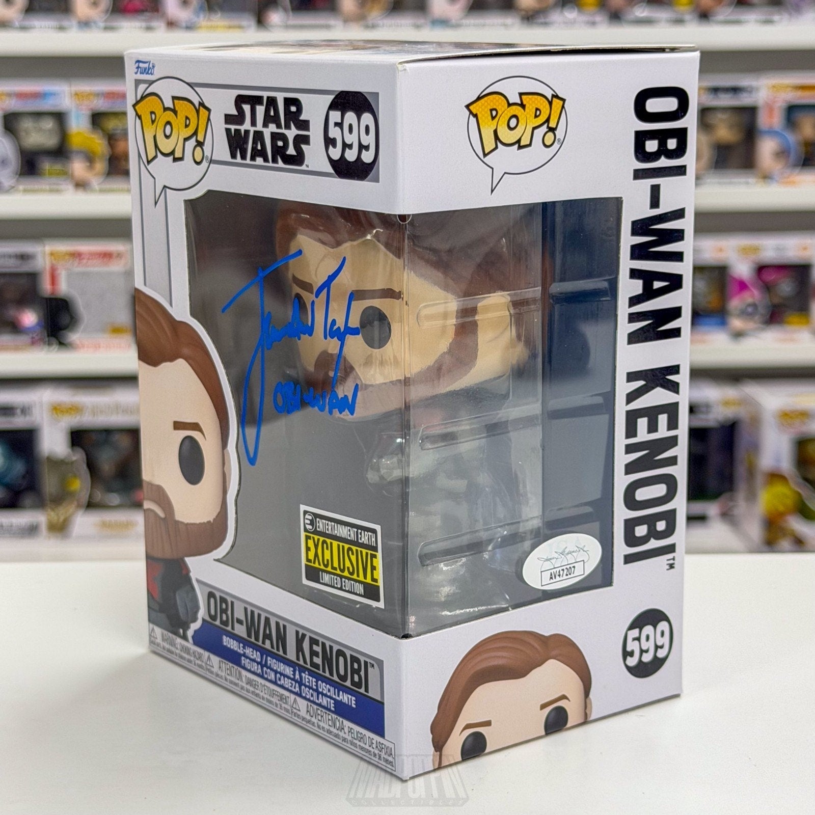Funko Pop Star Wars Obi-Wan Kenobi Signed James Taylor 599 JSA Toy Vinyl Figure