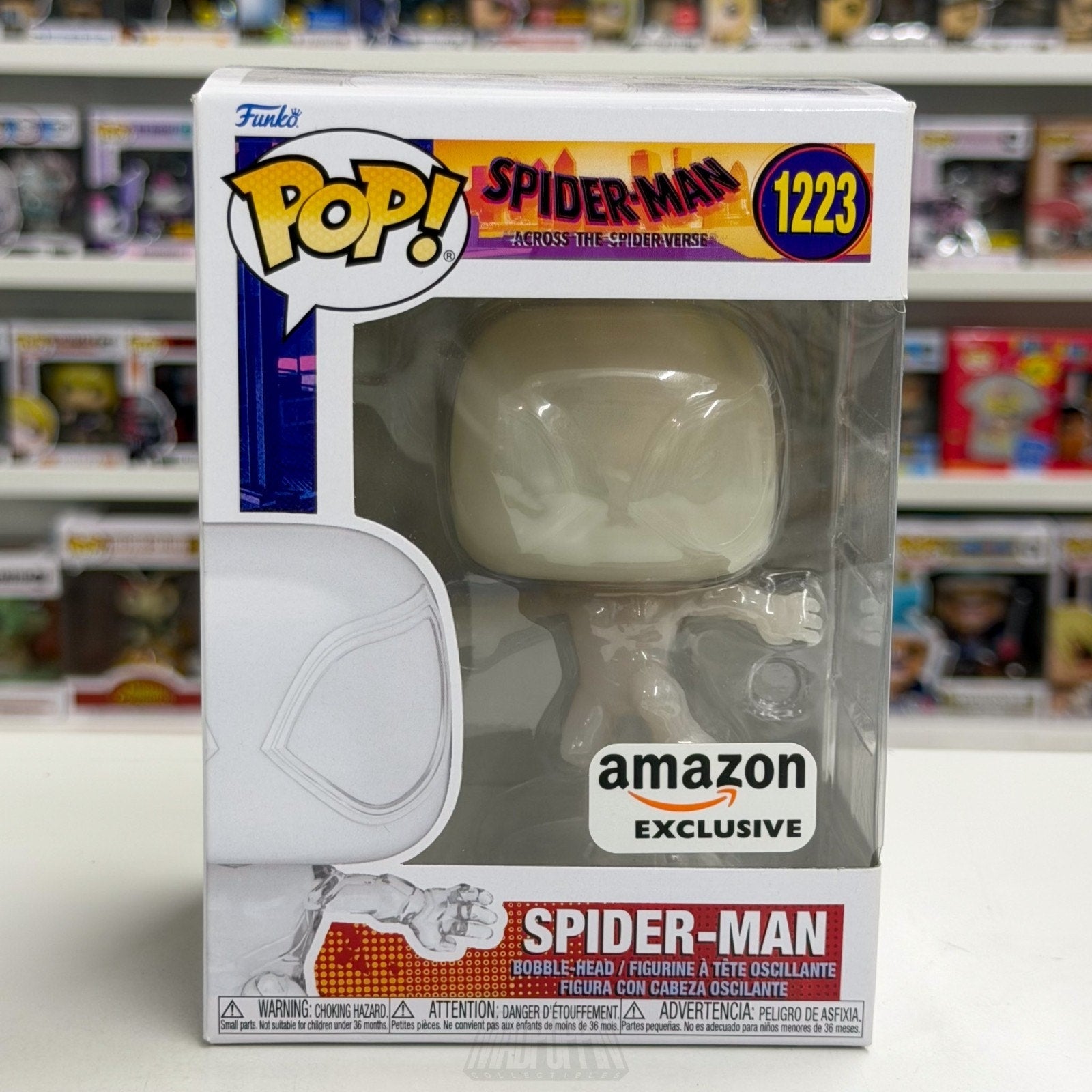 Funko Pop Marvel Spider-Man Leaping Translucent Amazon 1223 MCU Toy Vinyl Figure