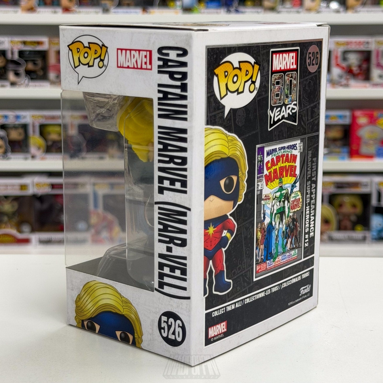 Funko Pop Marvel 80 Years Captain Marvel Mar-Vell 526 Superhero Toy Vinyl Figure