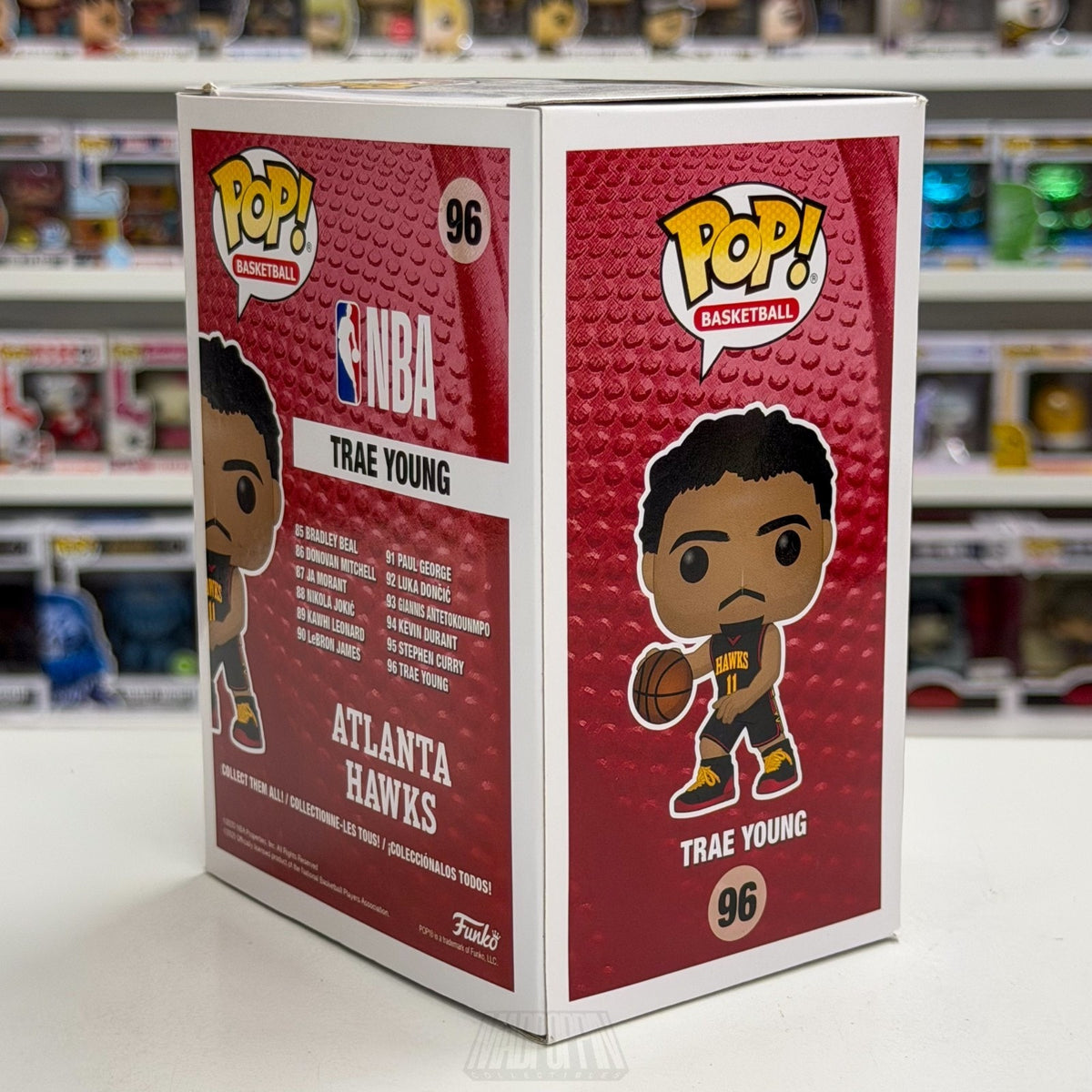 Funko Pop NBA Basketball Atlanta Hawks Trae Young Black Jersey 96 Vinyl Figure