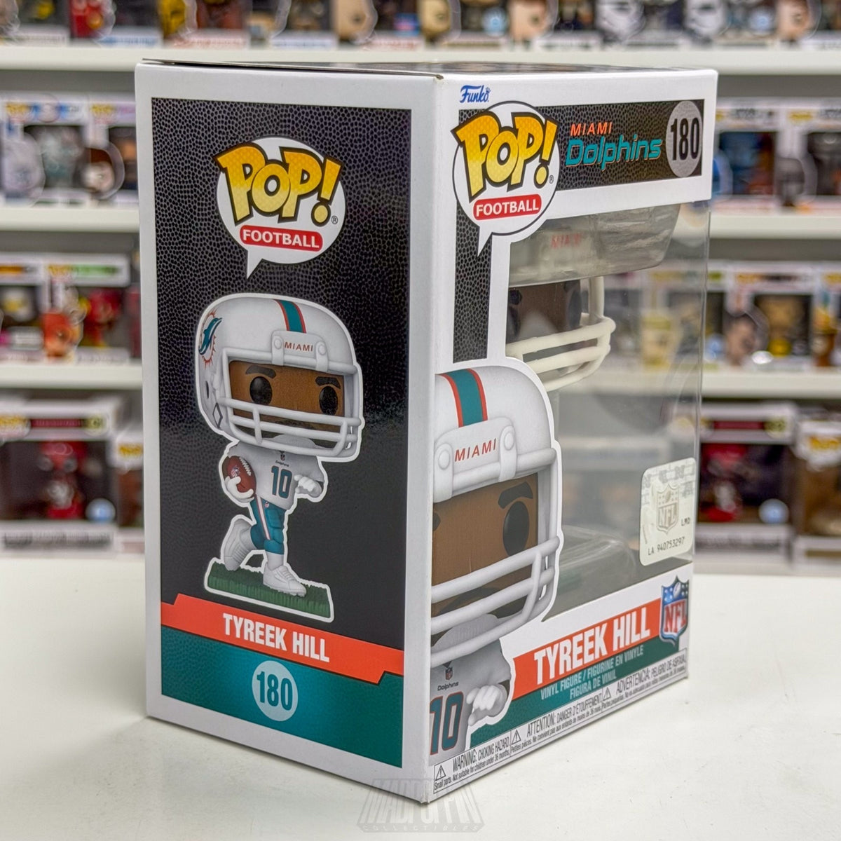 Funko Pop NFL Football Miami Dolphins Tyreek Hill 180 Wide Receiver Vinyl Figure