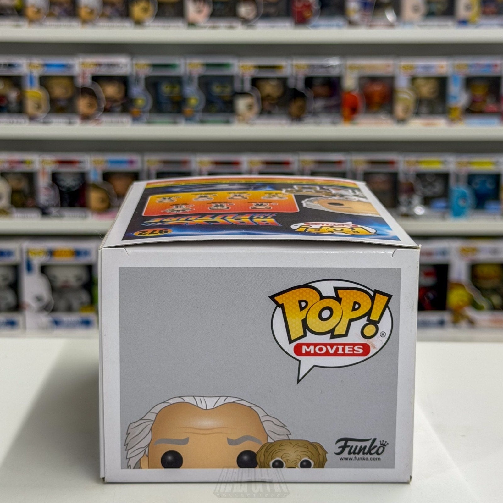 Funko Pop Movies Back to the Future Doc Brown Einstein Walmart 972 Vinyl Figure