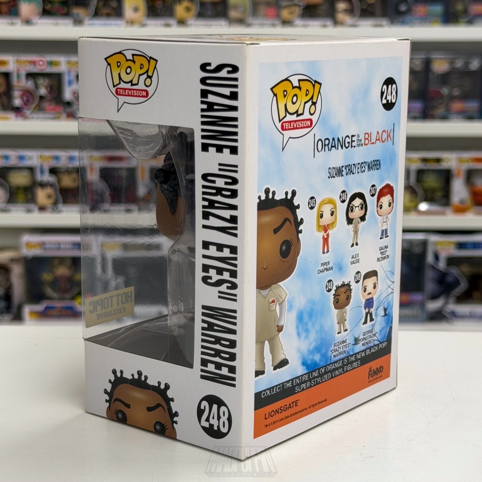 Funko Pop TV Orange New Black Suzanne Crazy Eyes Warren w/Pie Hot Topic 248 Toy