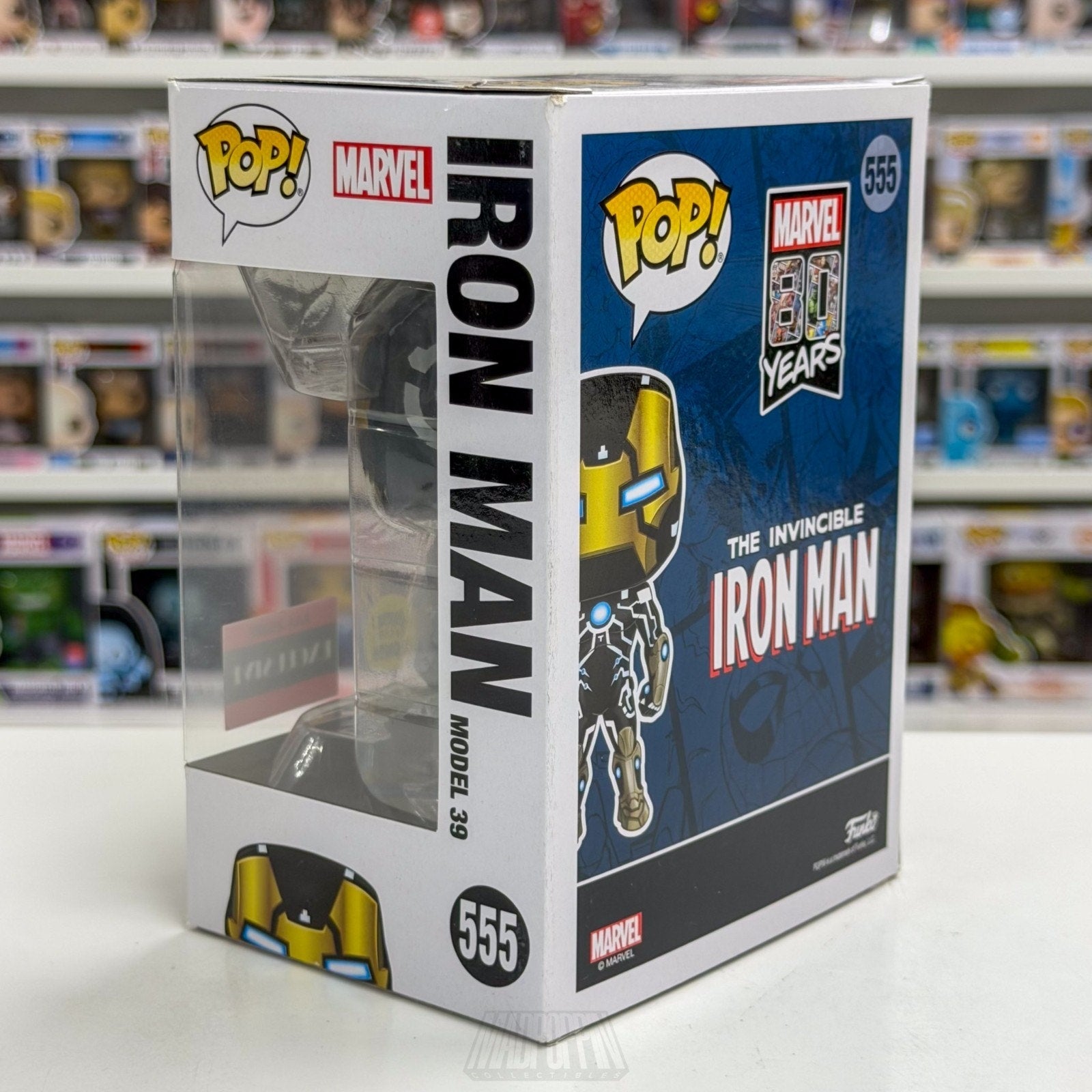 Funko Pop Marvel Iron Man Model 39 Glow in the Dark AAA Anime 555 Vinyl Figure