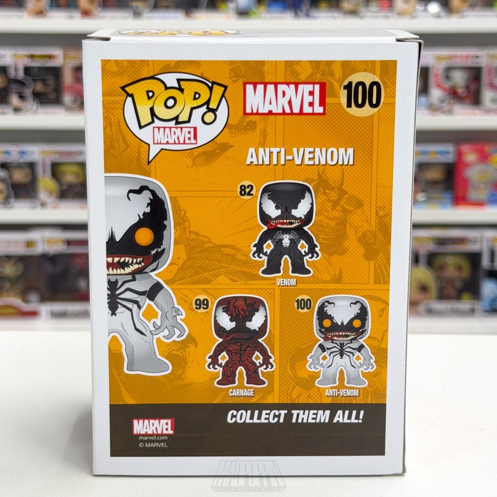 Funko Pop Marvel Anti-Venom Hot Topic 100 Symbiote Spider-Man Toy Vinyl Figure