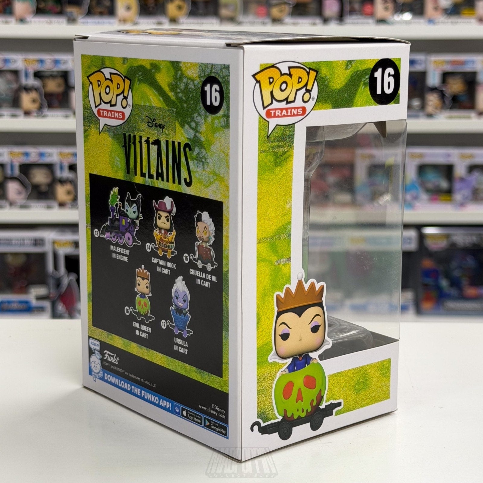 Funko Pop Trains Disney Villains Evil Queen in Cart 16 Snow White Vinyl Figure