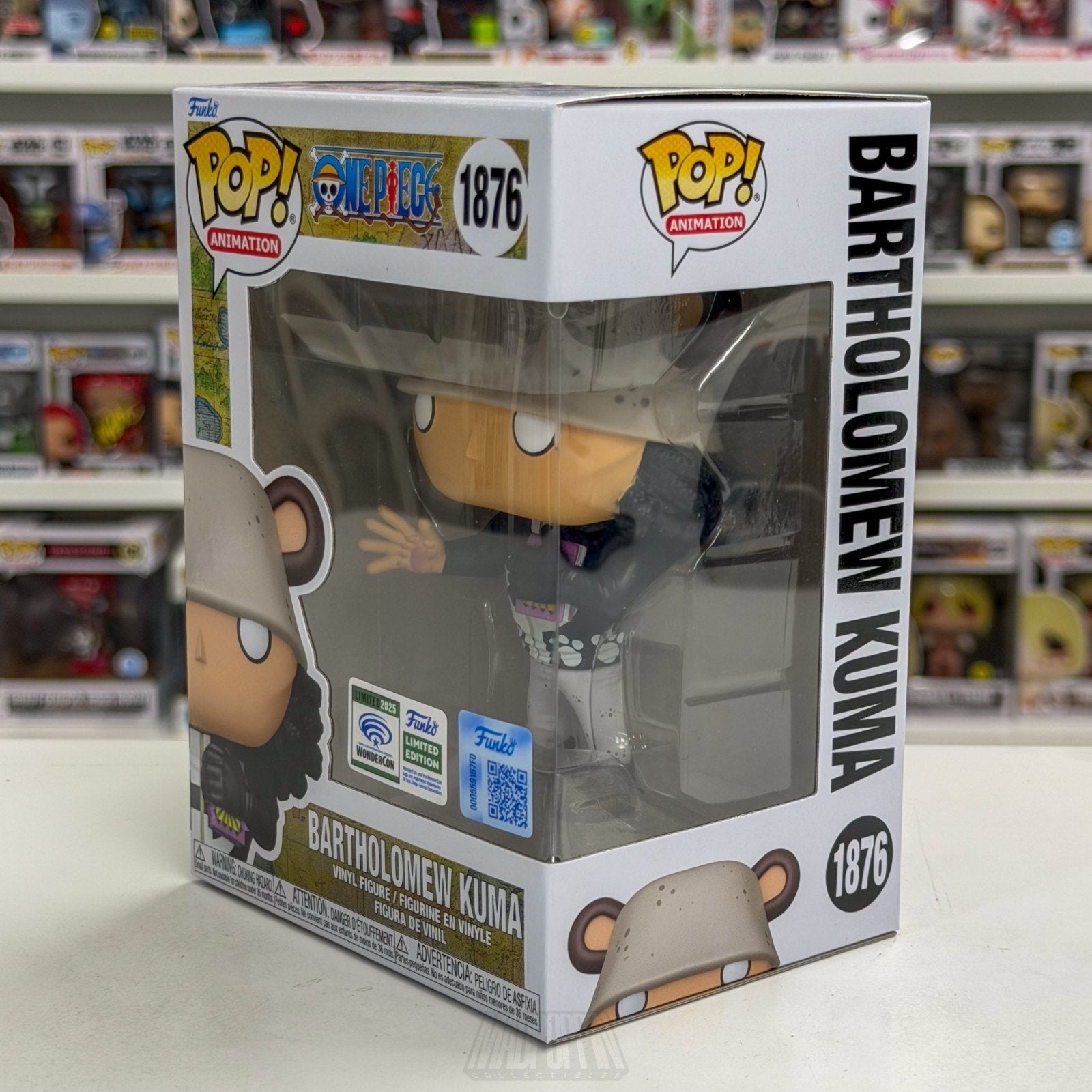 Funko Pop Anime One Piece Bartholomew Kuma WonderCon Official 1876 Manga Figure