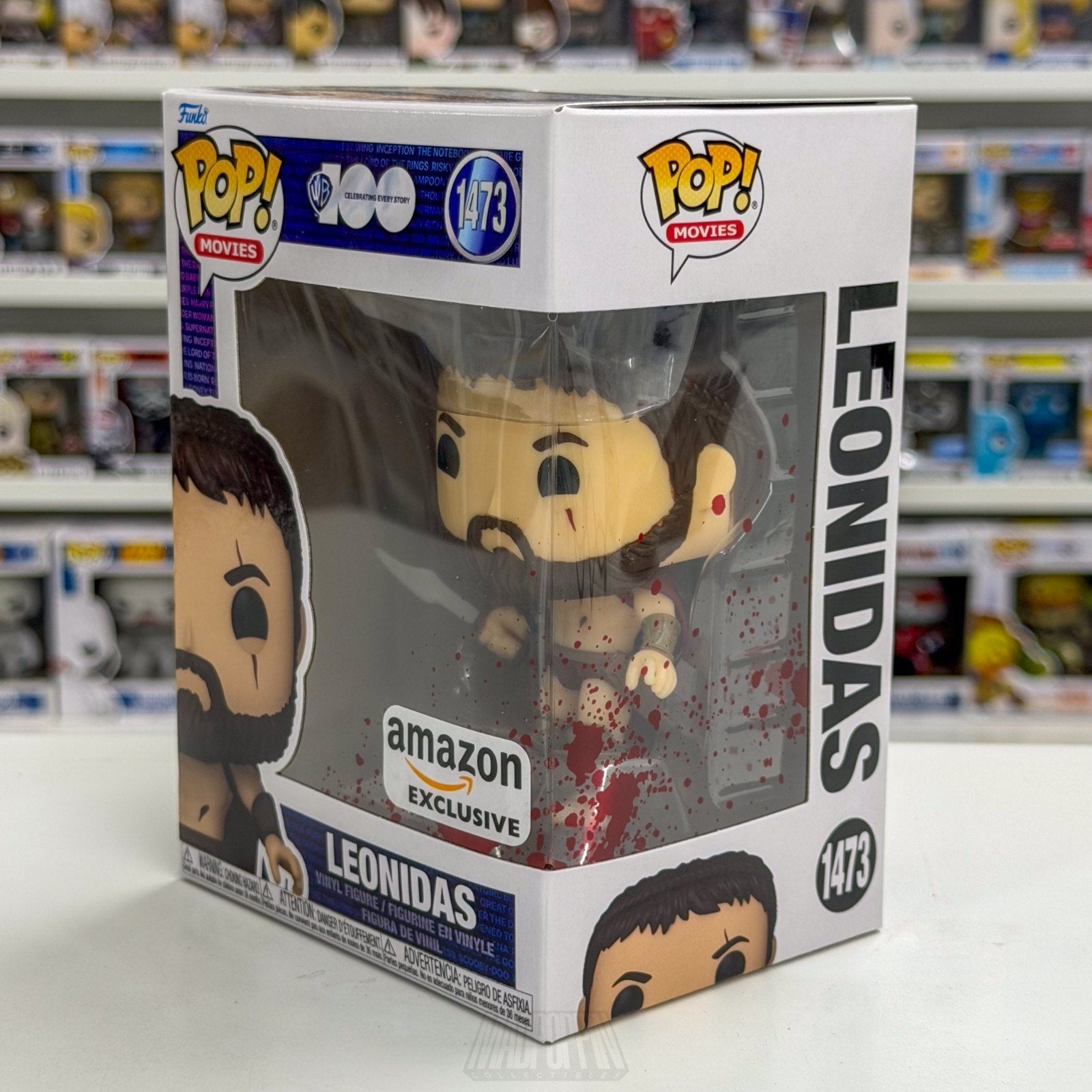 Funko Pop Movies 300 Leonidas Bloody Amazon 1473 Greek Sparta Toy Vinyl Figure