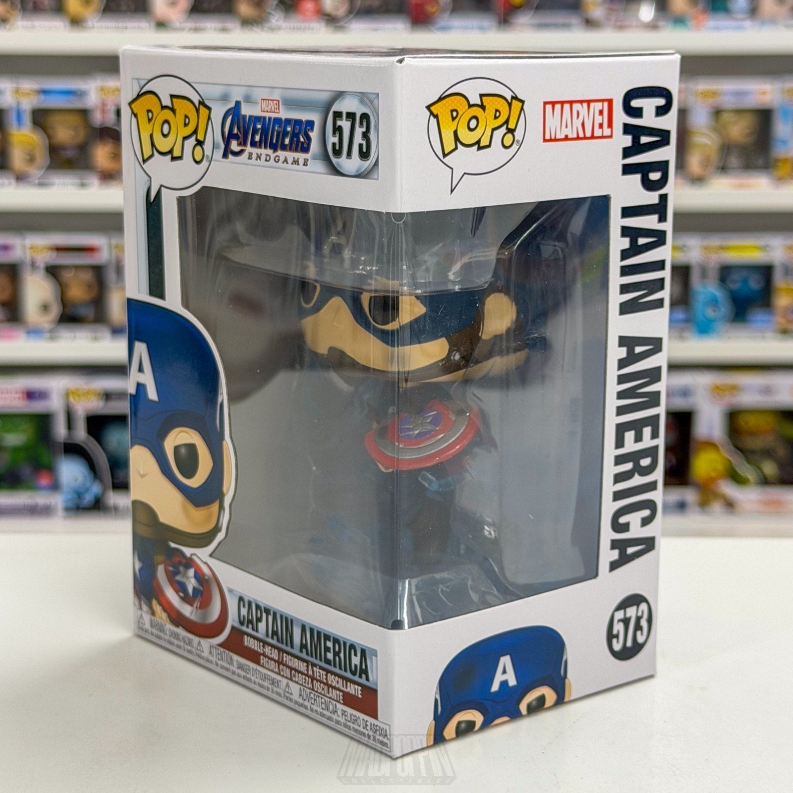 Funko Pop Marvel Avengers Endgame Captain America Mjolnir Broken Shield 573 Toy
