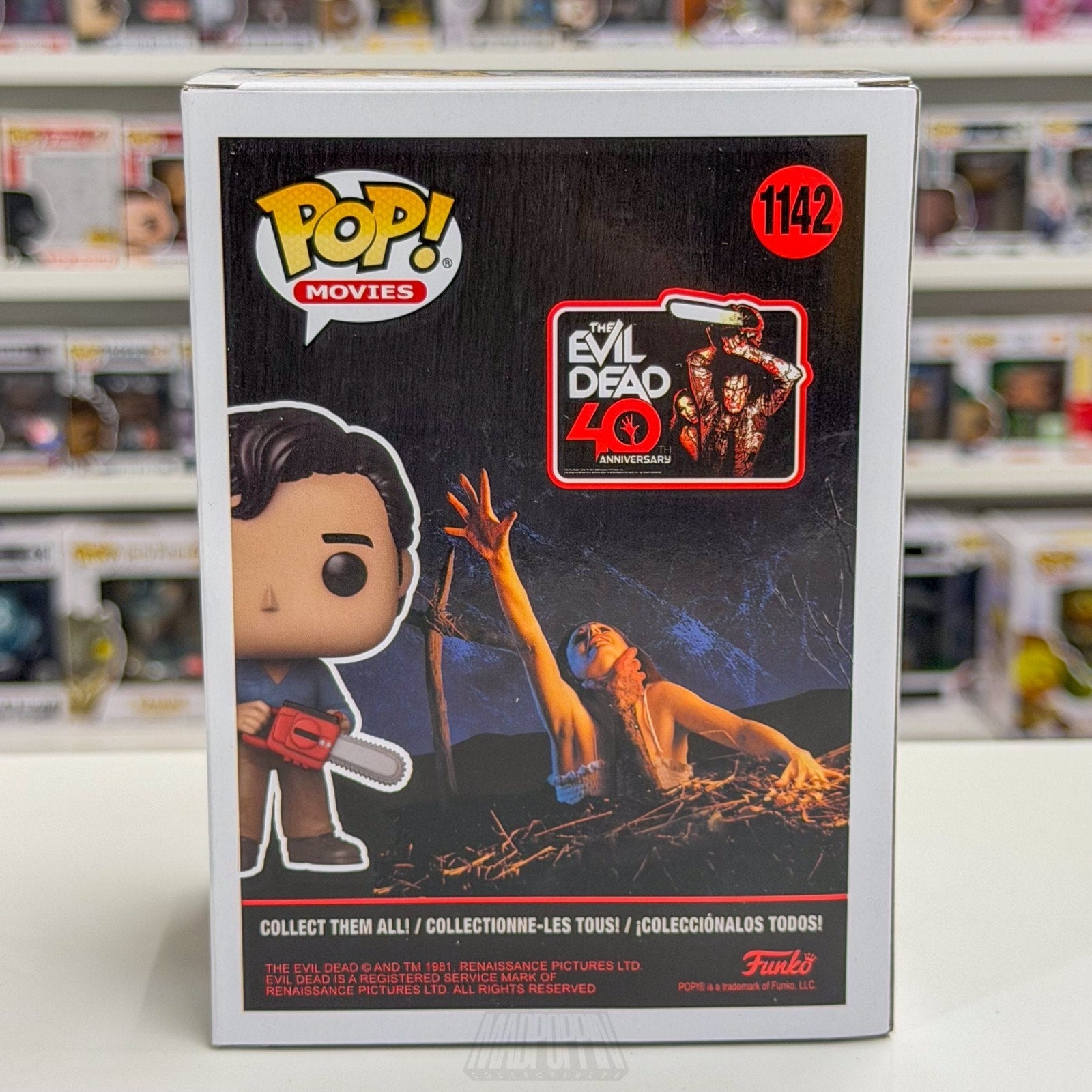 Funko Pop Movies Evil Dead Ash Williams w/Chainsaw 1142 Horror Toy Vinyl Figure