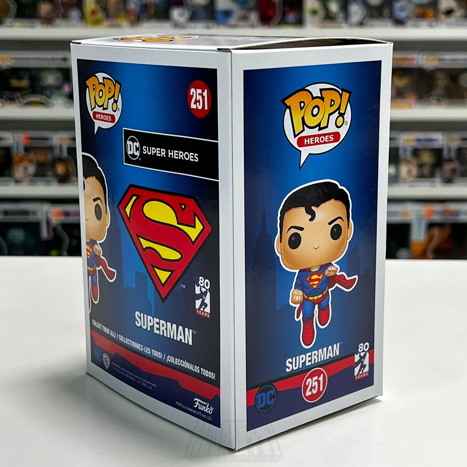 Funko Pop DC Heroes Superman Flying 251 BOX ONLY NO FIGURE NO INSERT Mint Comics