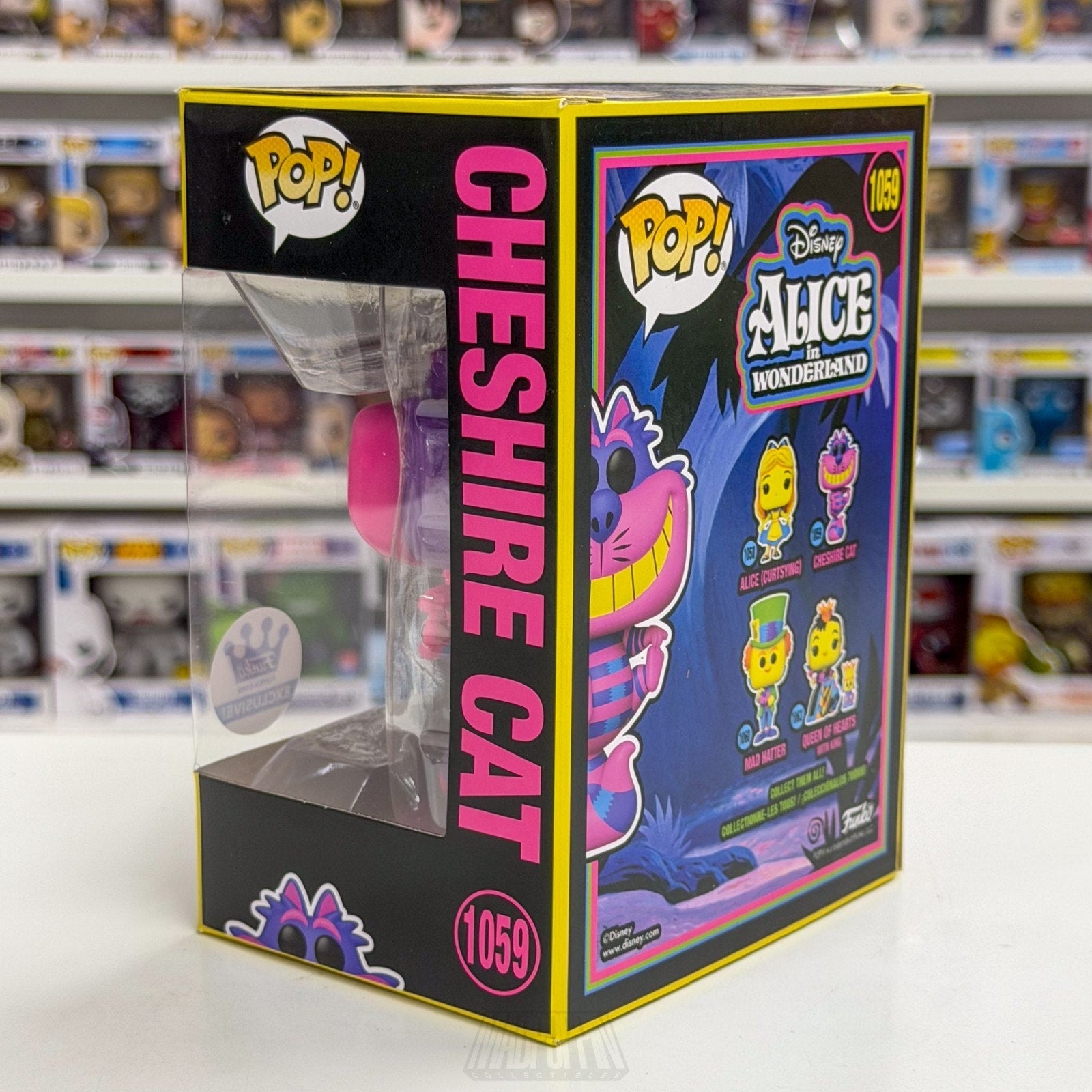Funko Pop Disney Alice Wonderland Cheshire Cat Blacklight Exclusive 1059 Figure