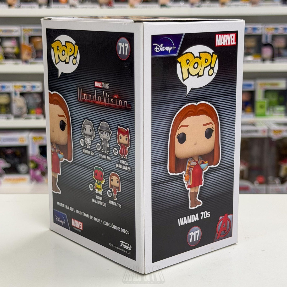 Funko Pop Marvel WandaVision Wanda 70s 717 MCU Scarlet Witch Toy Vinyl Figure