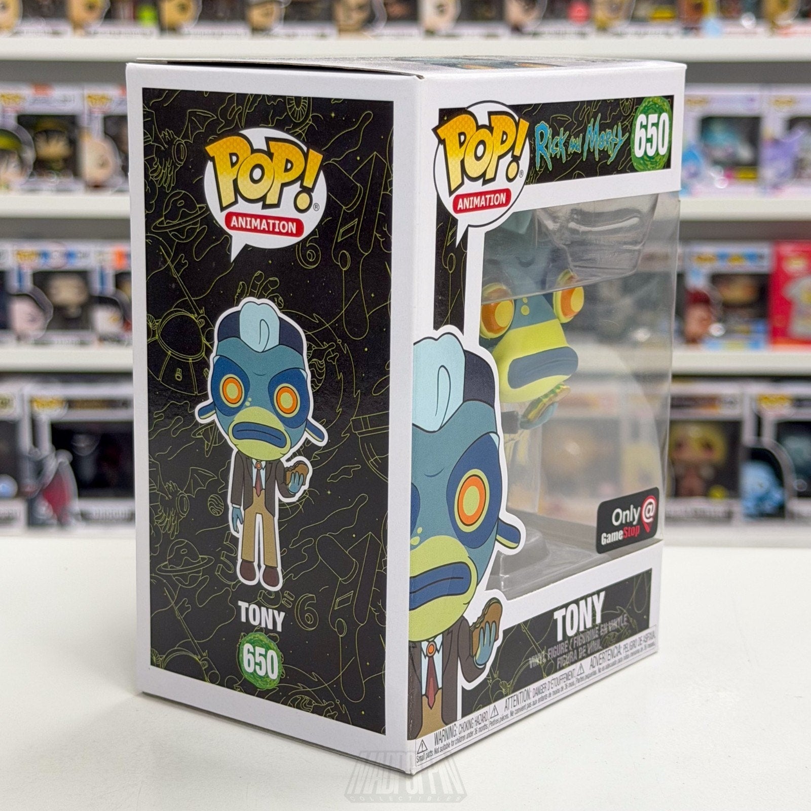 Funko Pop Animation Rick & Morty Tony GameStop 650 Cartoon Network Vinyl Figure