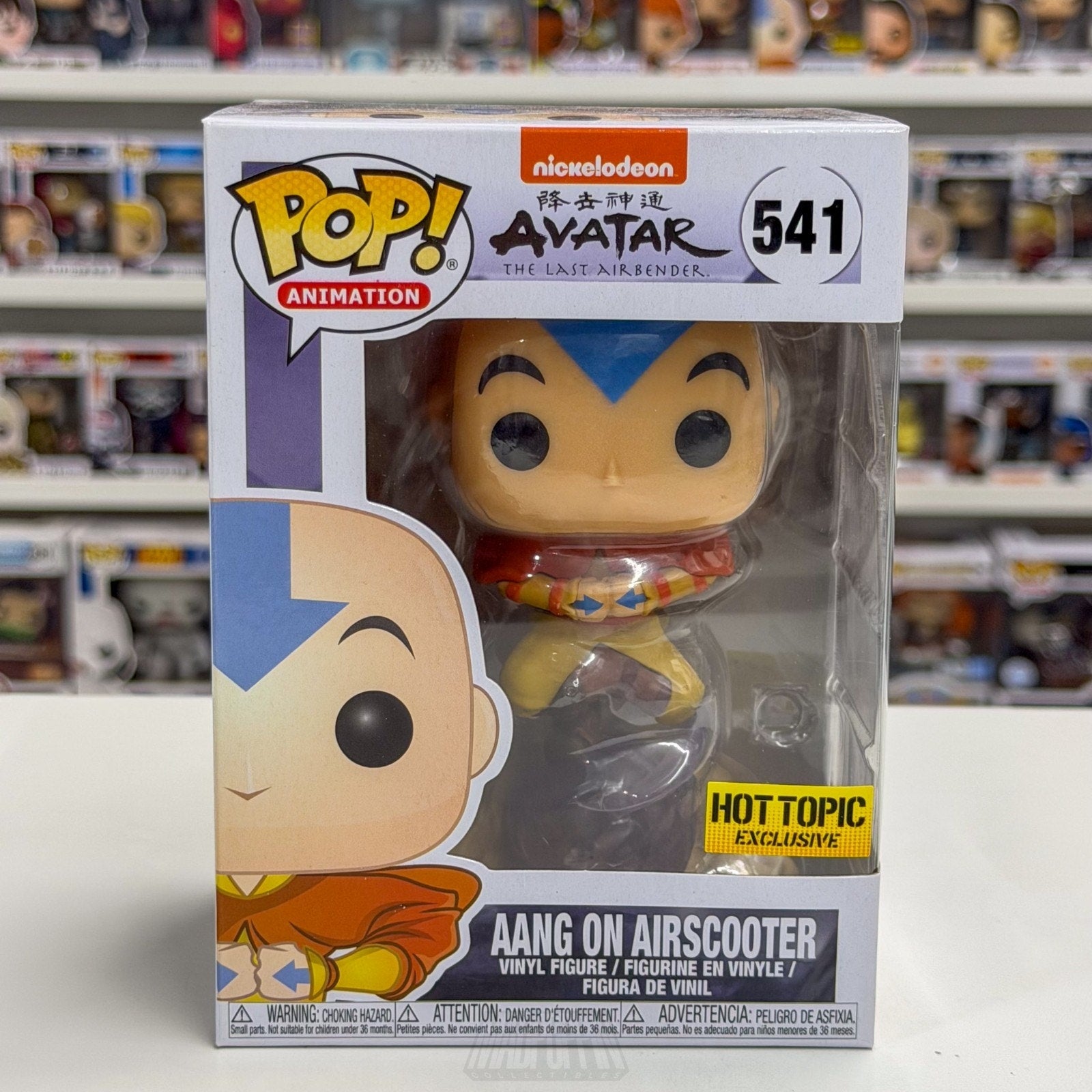 Funko Pop Animation Nickelodeon Avatar Aang On Airscooter Hot Topic 541 Figure