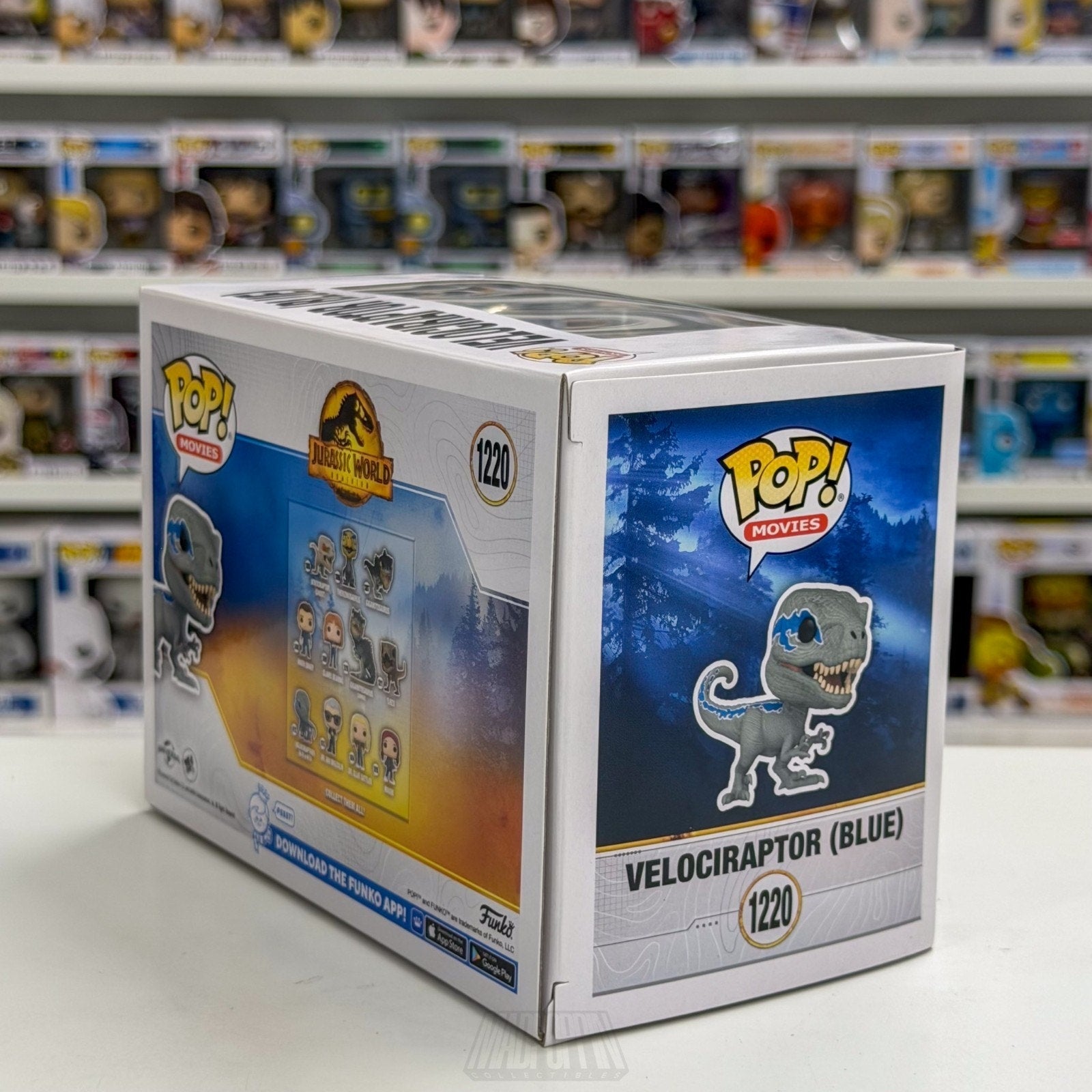 Funko Pop Movies Jurassic World Velociraptor Blue 1220 Dinosaur Toy Vinyl Figure