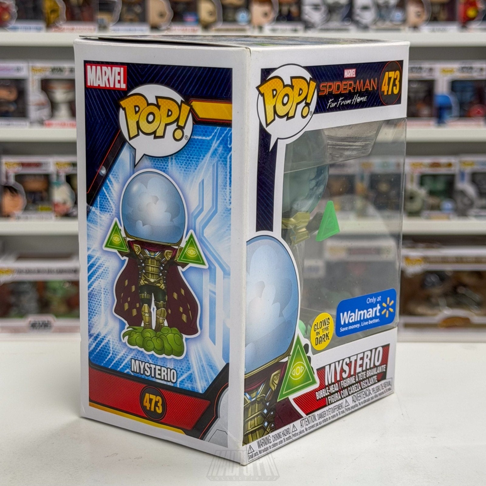 Funko Pop Marvel Spider-Man Far From Home Mysterio Glow Walmart 473 Vinyl Figure