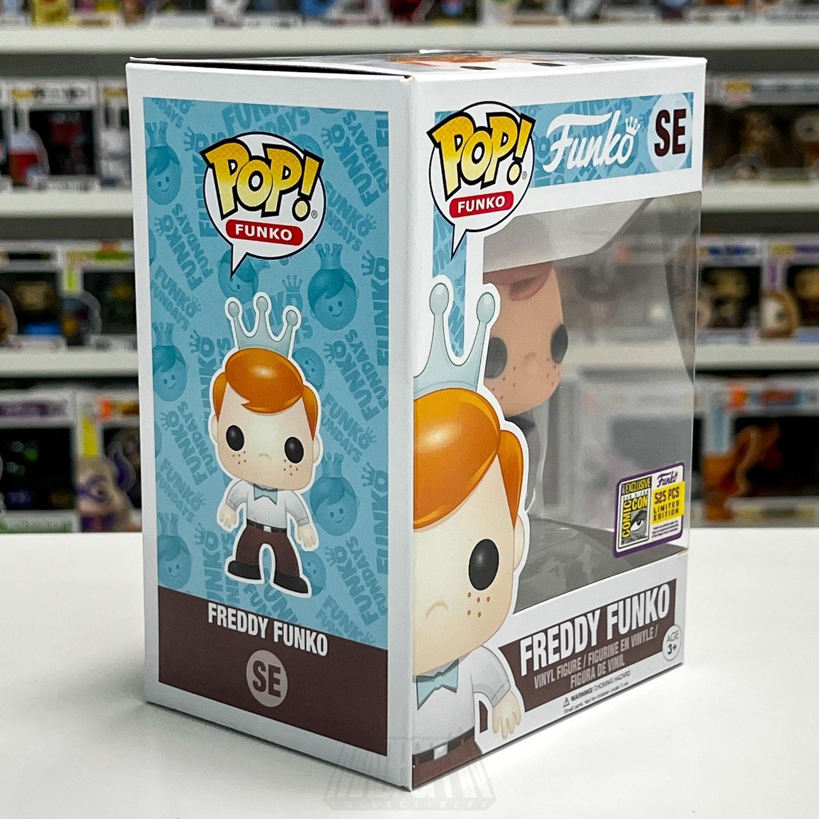 Funko Pop Fundays Freddy as Blue Ranger 525PCS SE SDCC MMPR Ranger Vinyl Figure