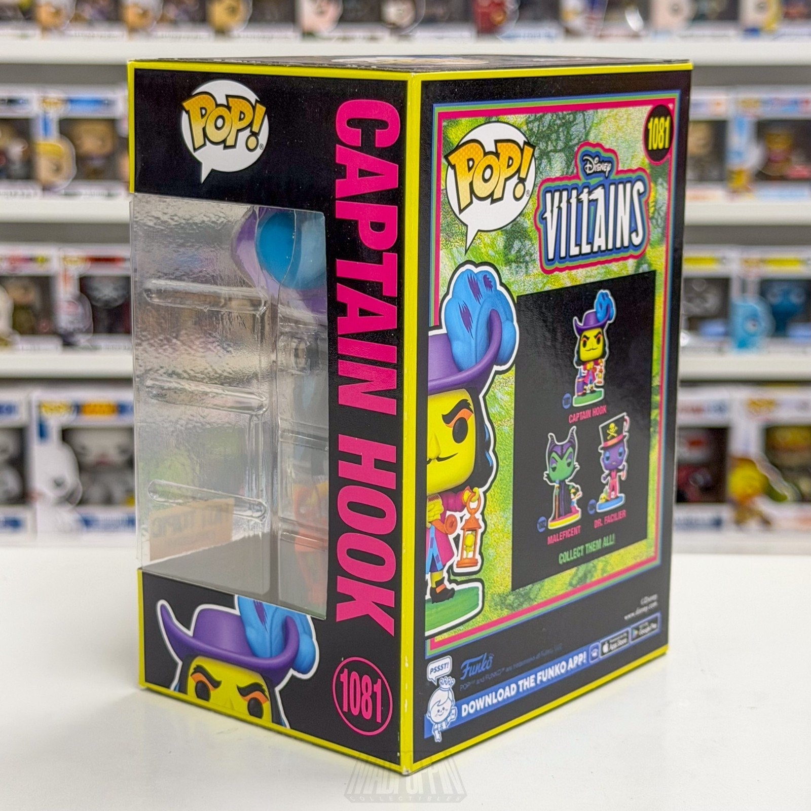 Funko Pop Disney Villains Captain Hook Hot Blacklight Topic 1081 Vinyl Figure