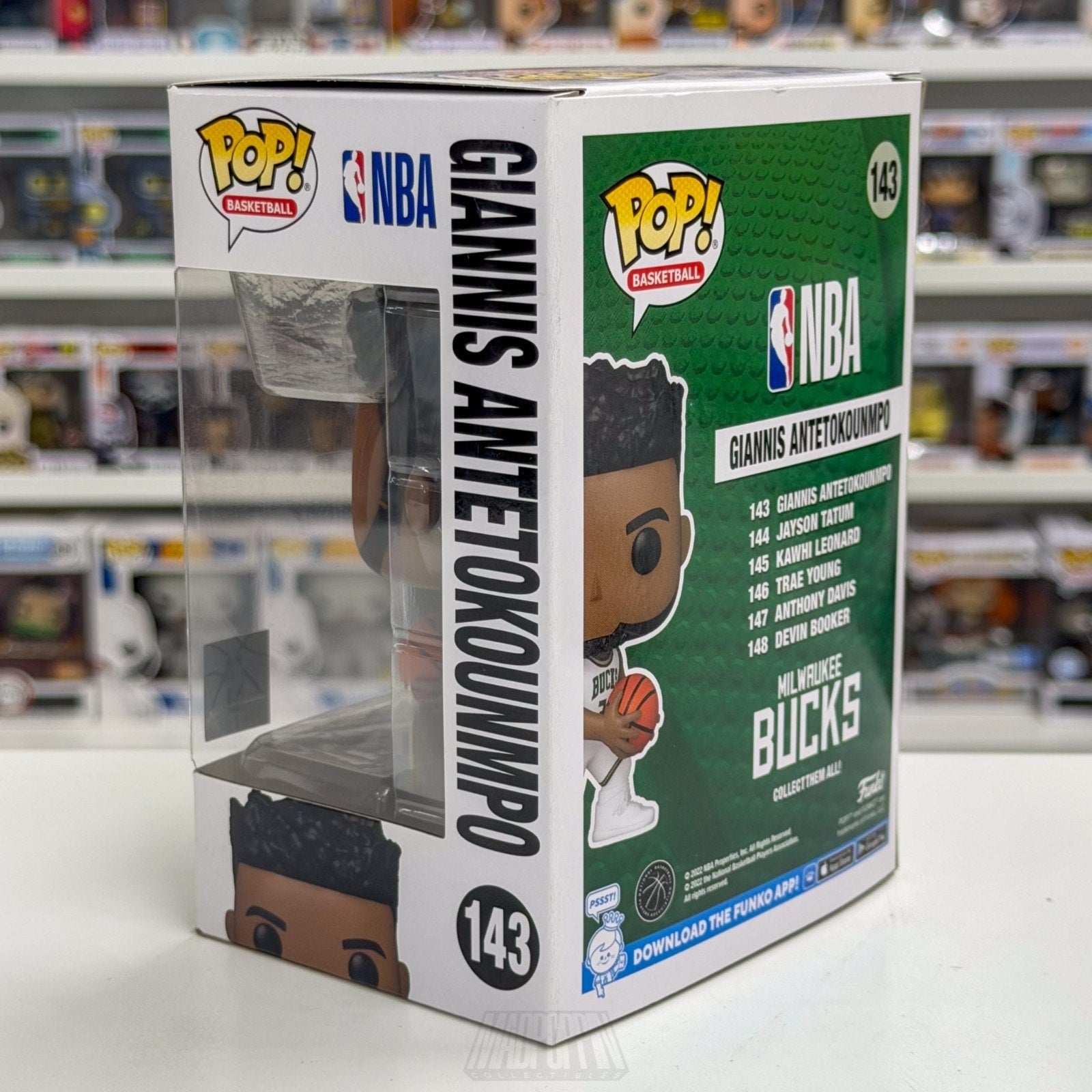 Funko Pop NBA Basketball Milwaukee Bucks Giannis Antetokounmpo 143 Vinyl Figure