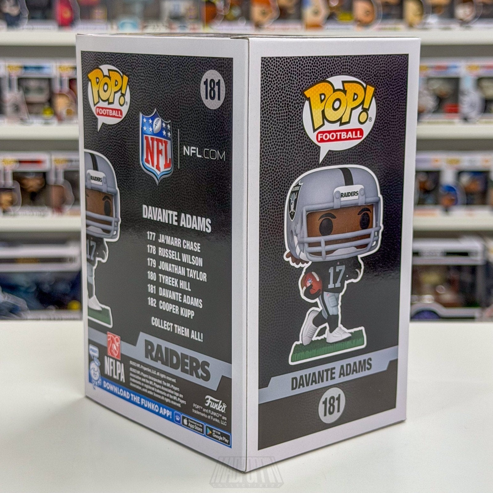 Funko Pop NFL Football Raiders Davante Adams 181 Wide Receiver Toy Vinyl Figure