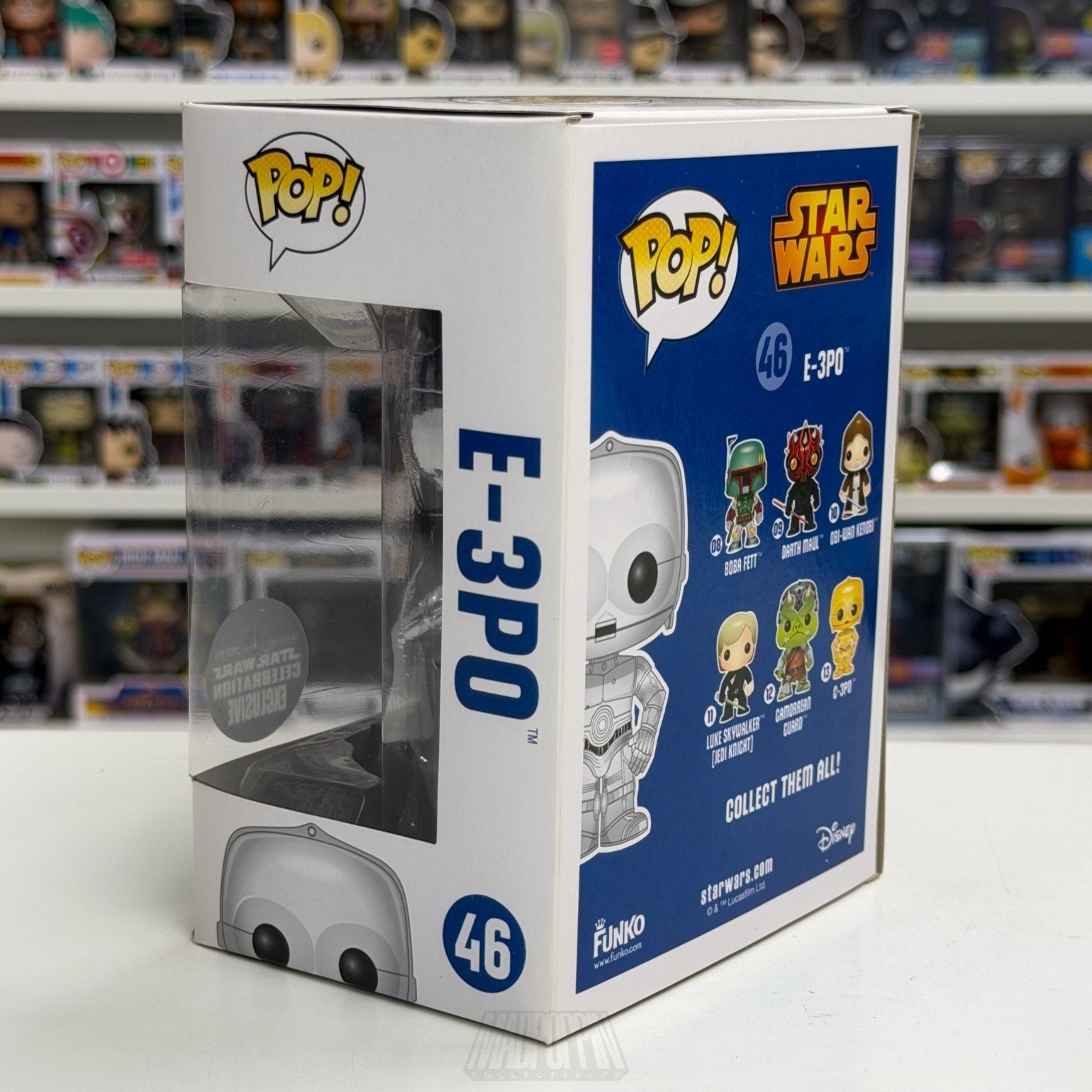 Funko Pop Star Wars E-3PO Chrome Celebration Exclusive Blue Box 46 Vinyl Figure