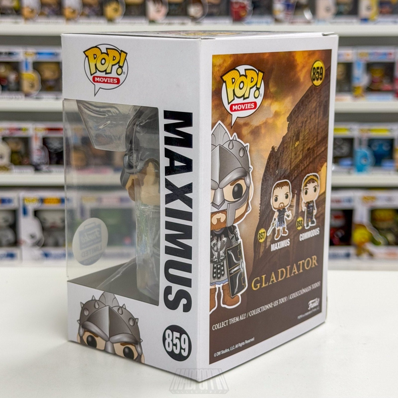 Funko Pop Movies Gladiator Maximus Full Armor Exclusive 859 Roman Vinyl Figure