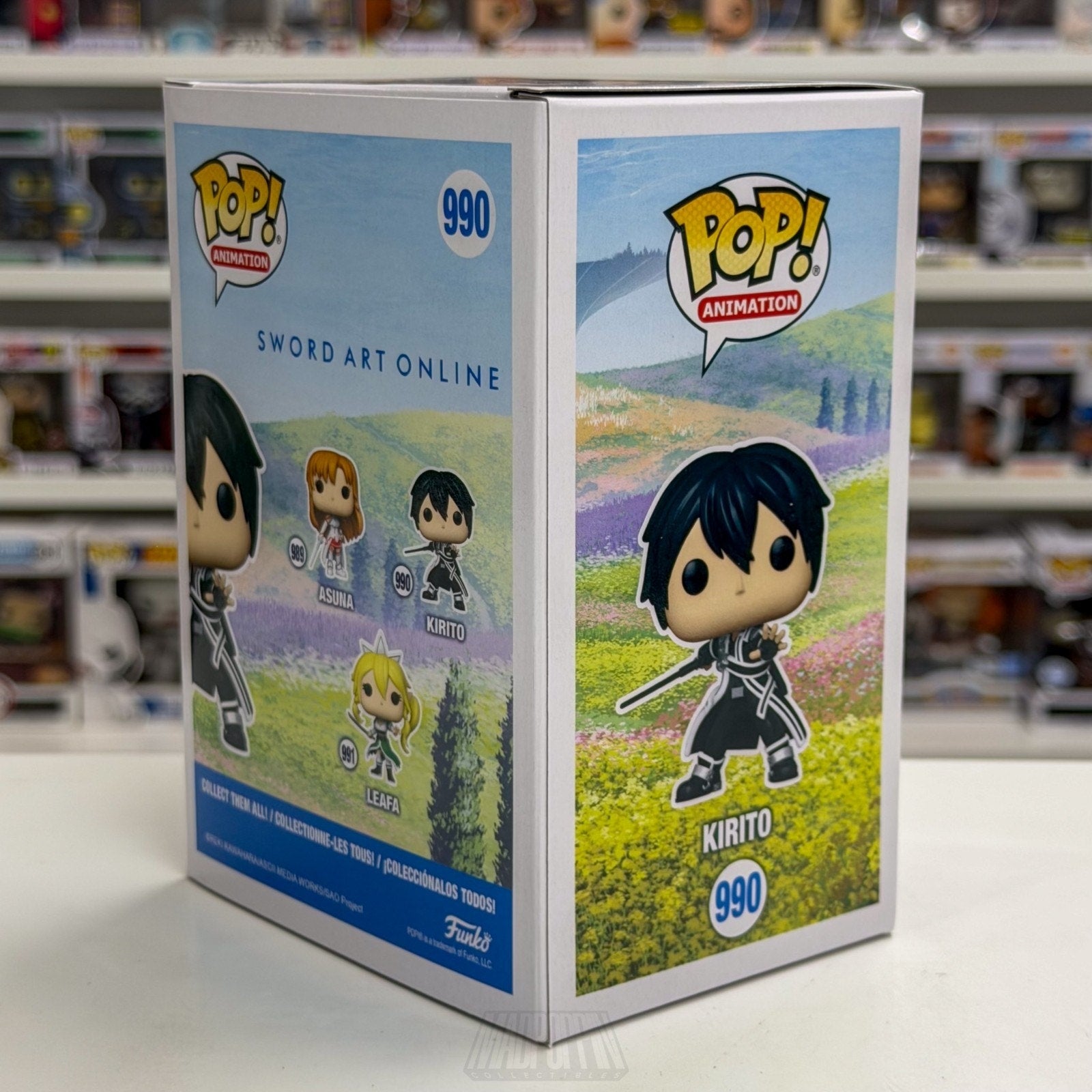 Funko Pop Anime Sword Art Online Kirito 990 Japanese Manga Game Toy Vinyl Figure