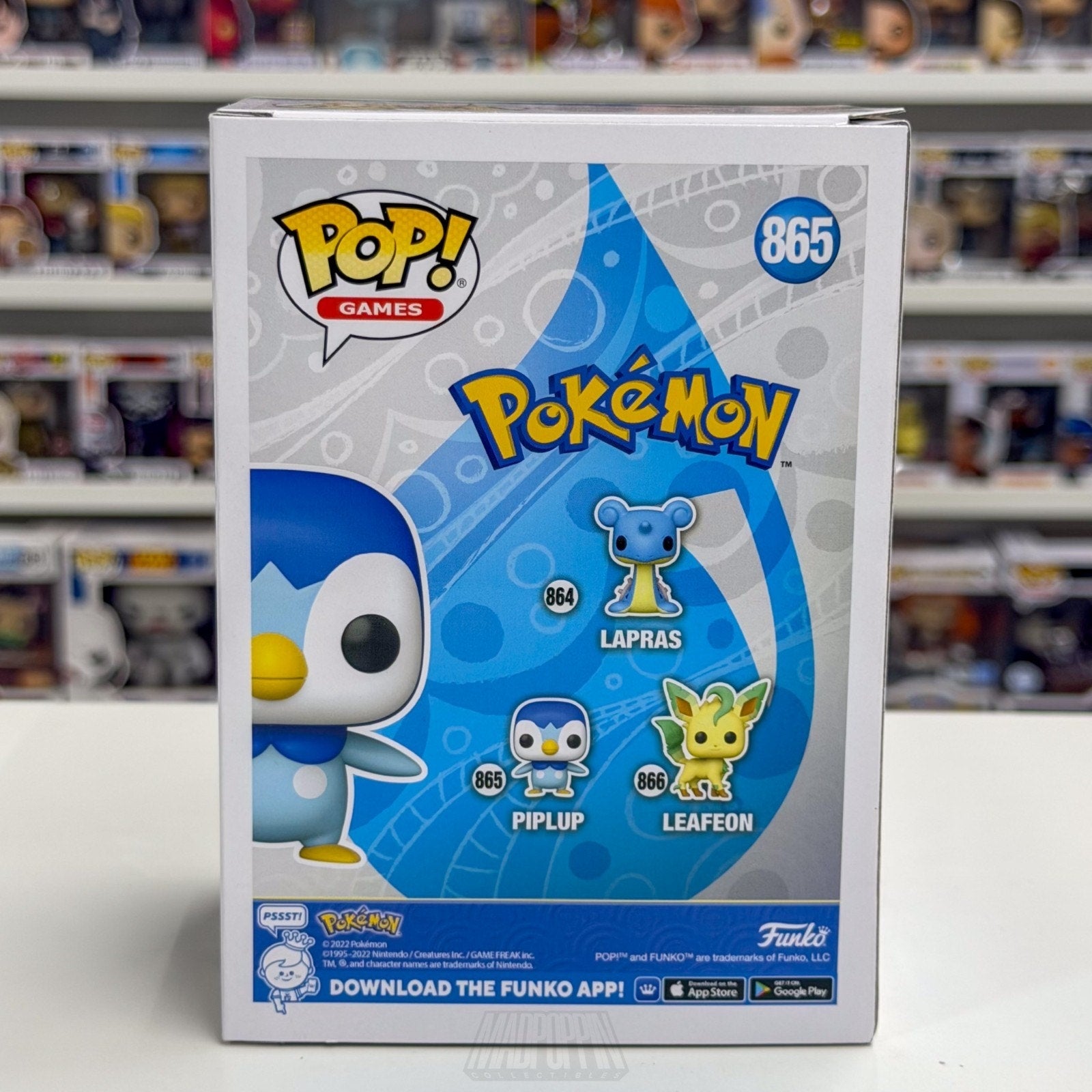 Funko Pop Games Pokemon Piplup 865 Penguin TCG Trading Cards Toy Vinyl Figure