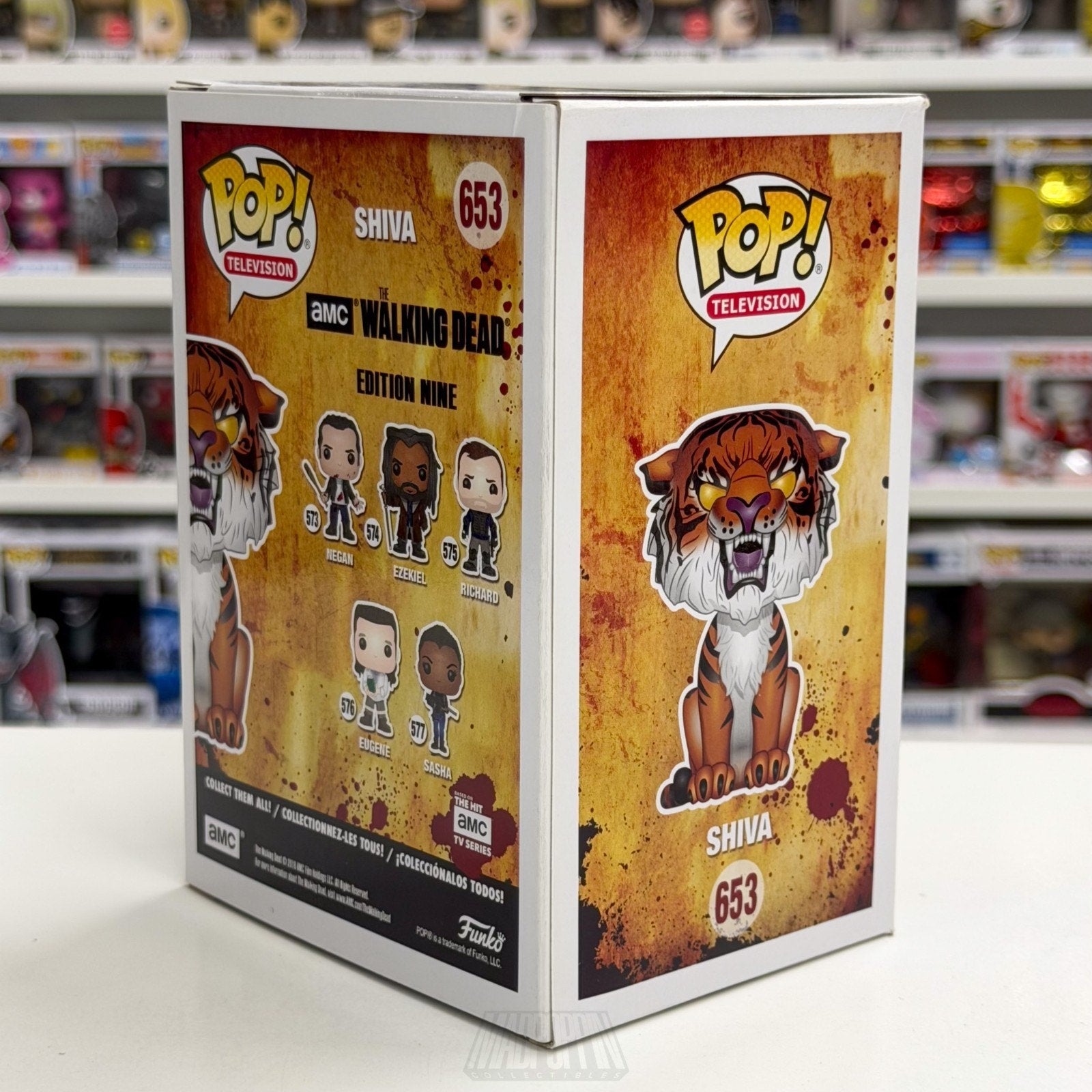 Funko Pop TV The Walking Dead Shiva TWD Supply Drop Excl 653 Tiger Vinyl Figure