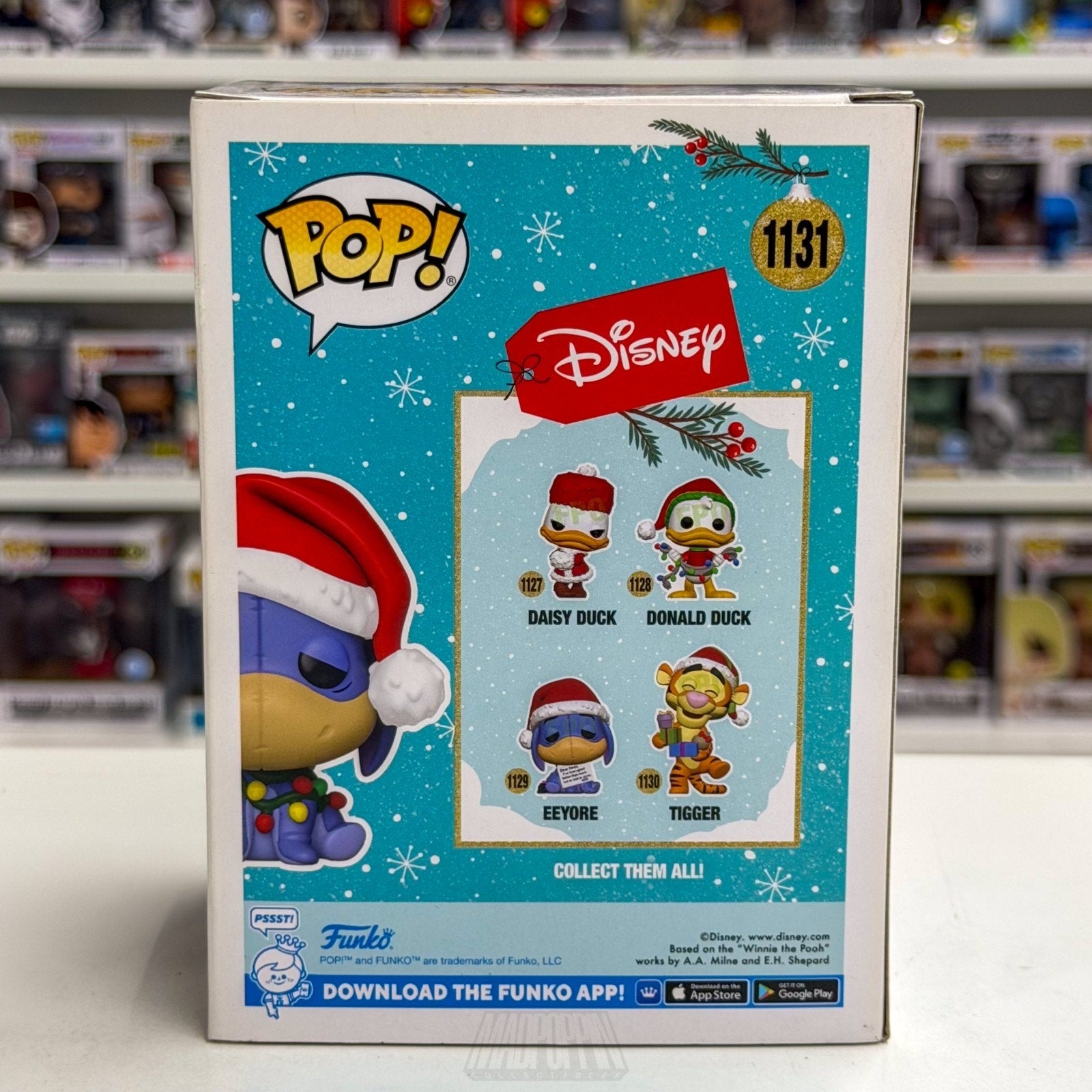 Funko Pop Disney Winnie the Pooh Eeyore Santa Hat Hot Topic 1131 Vinyl Figure