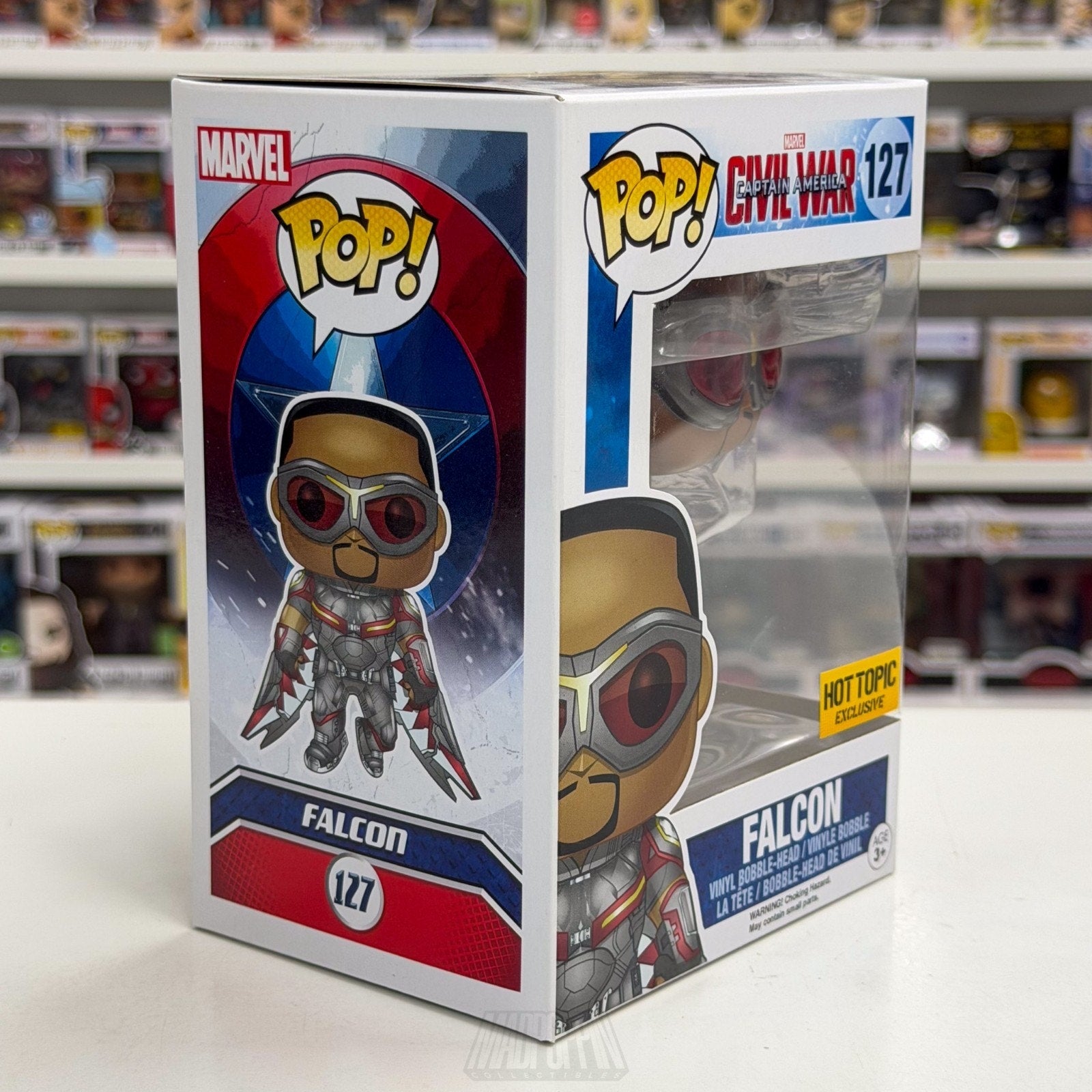 Funko Pop Marvel Captain America Civil War Falcon Hot Topic 127Toy Vinyl Figure