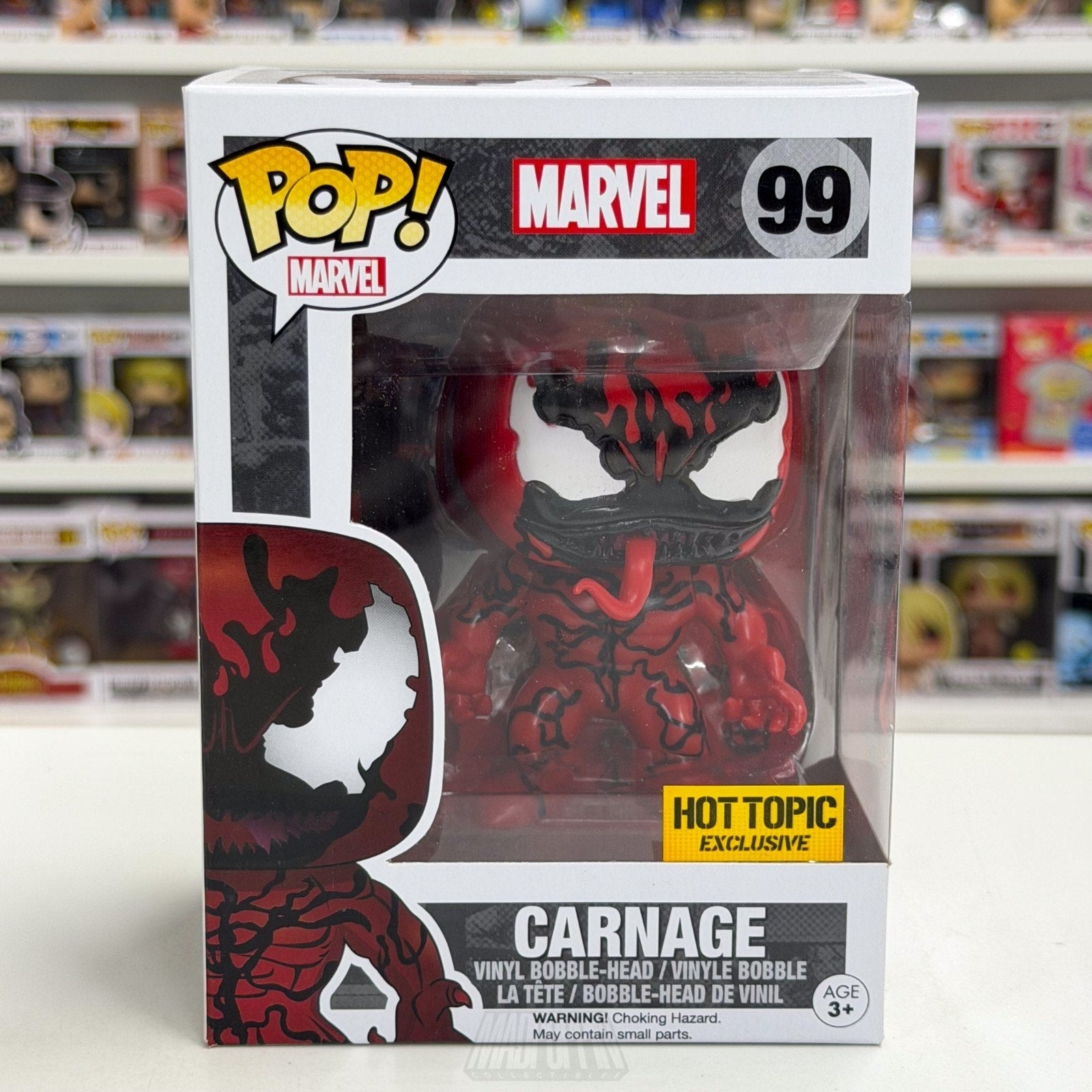 Funko Pop Marvel Carnage Hot Topic 99 Cletus Kasady Symbiote Spider-Man Figure