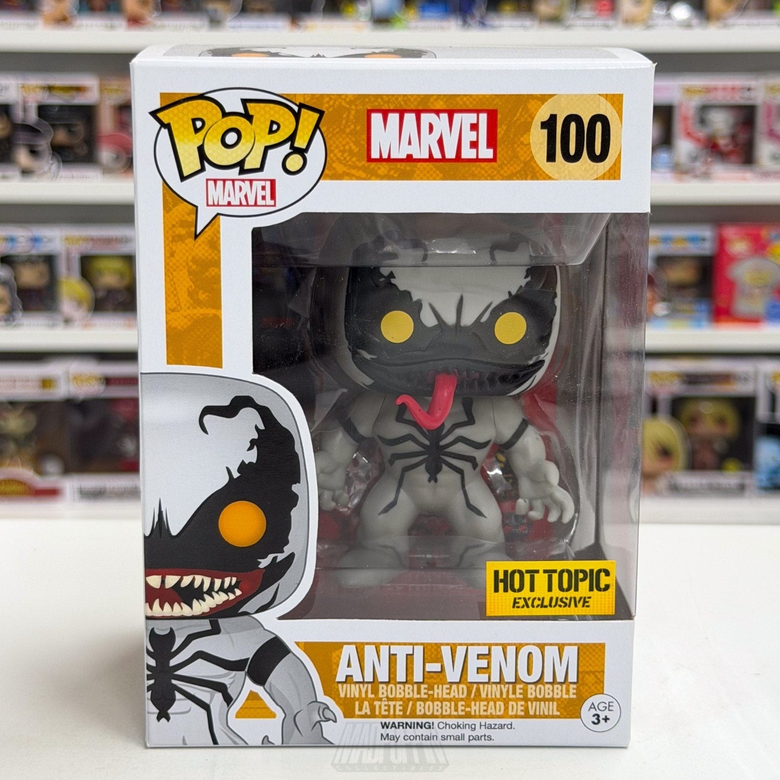 Funko Pop Marvel Anti-Venom Hot Topic 100 Symbiote Spider-Man Toy Vinyl Figure