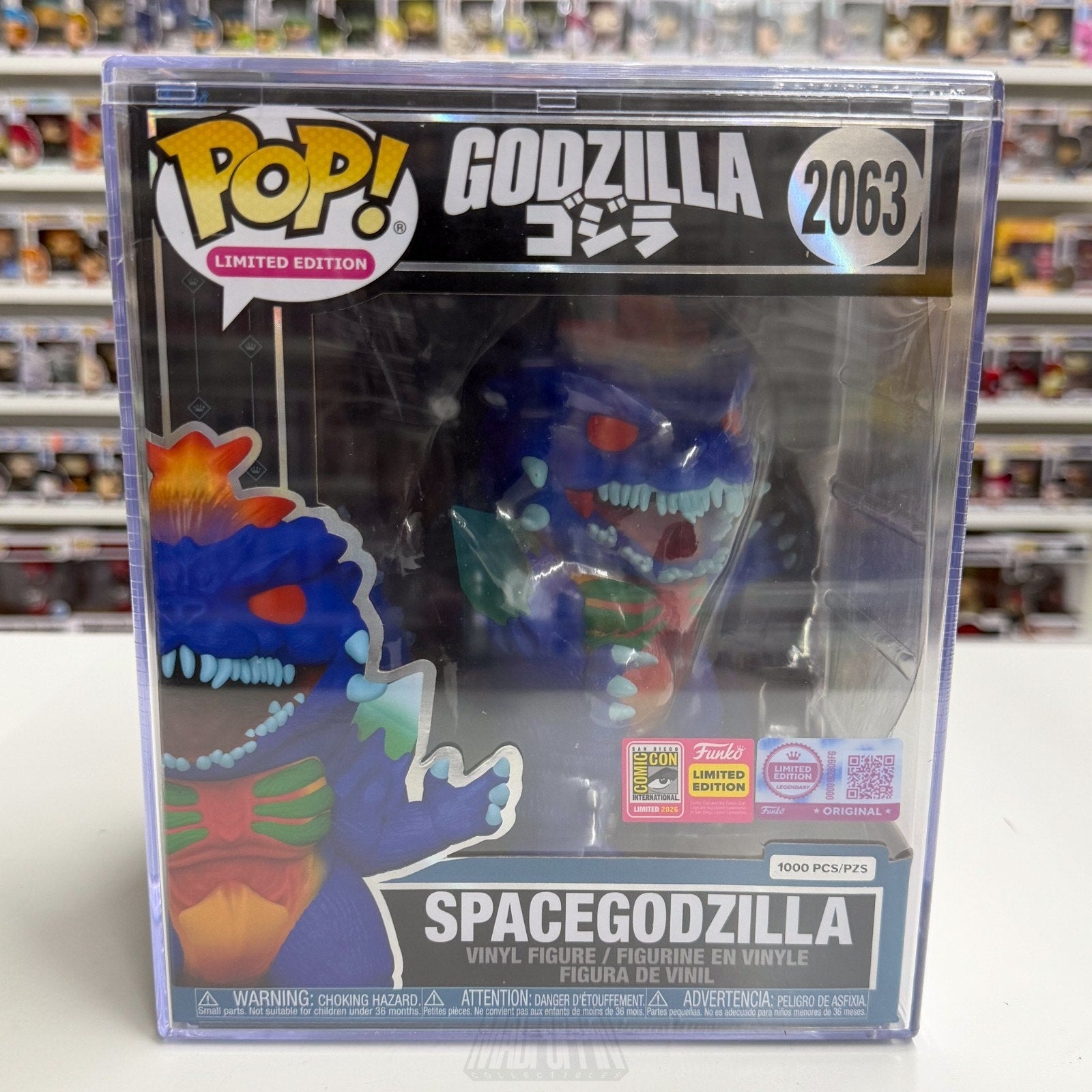 Funko Pop Godzilla SpaceGodzilla 2063 LE 1000 SDCC 2026 LEGENDARY 6" CON STICKER